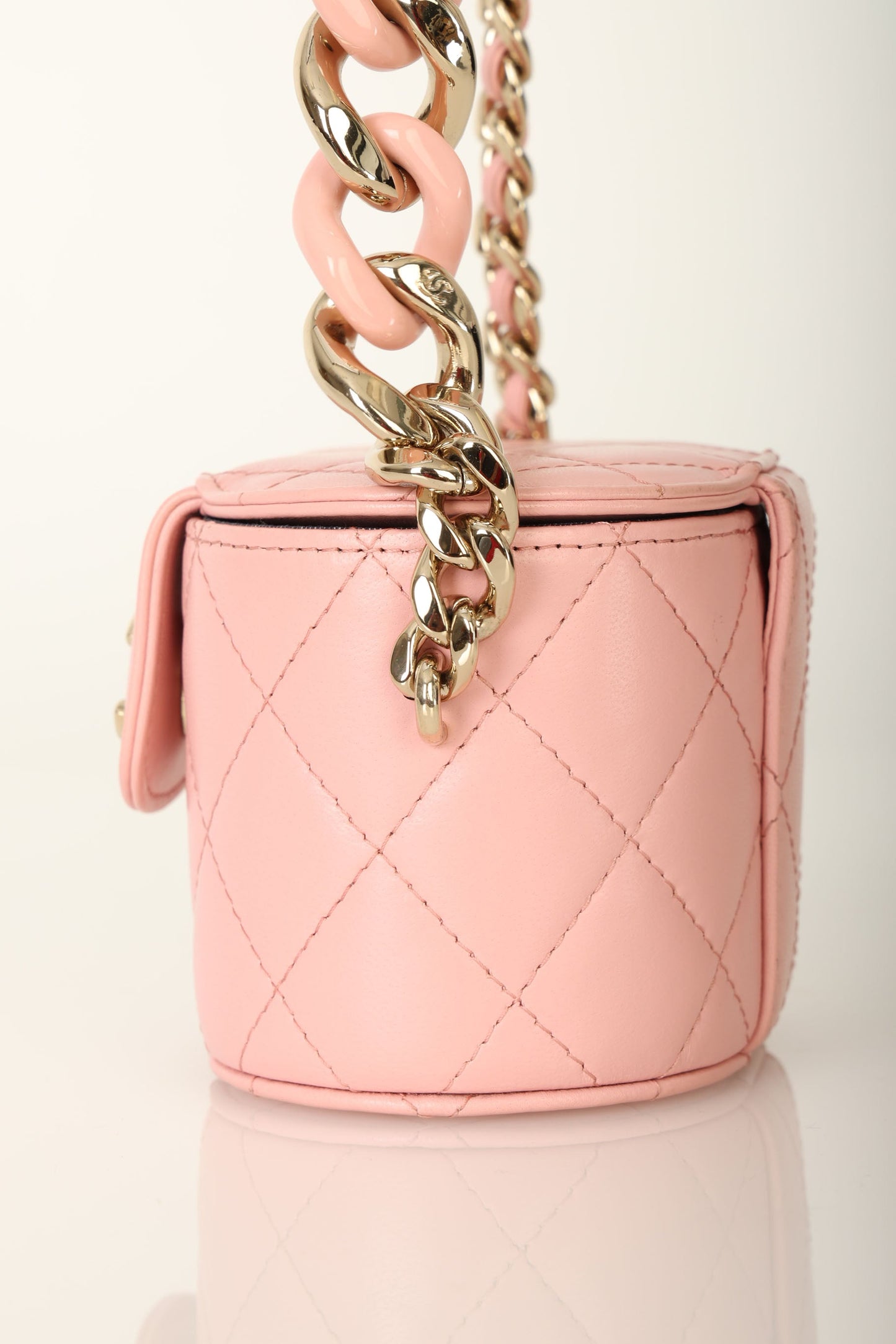 Chanel 2021 Lambskin Mini Chain Vanity