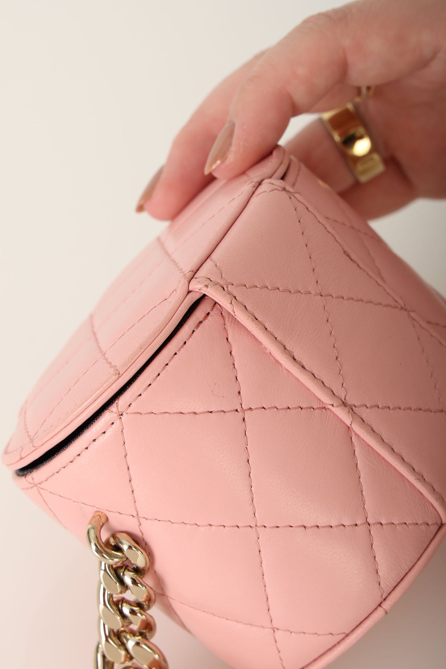 Chanel 2021 Lambskin Mini Chain Vanity