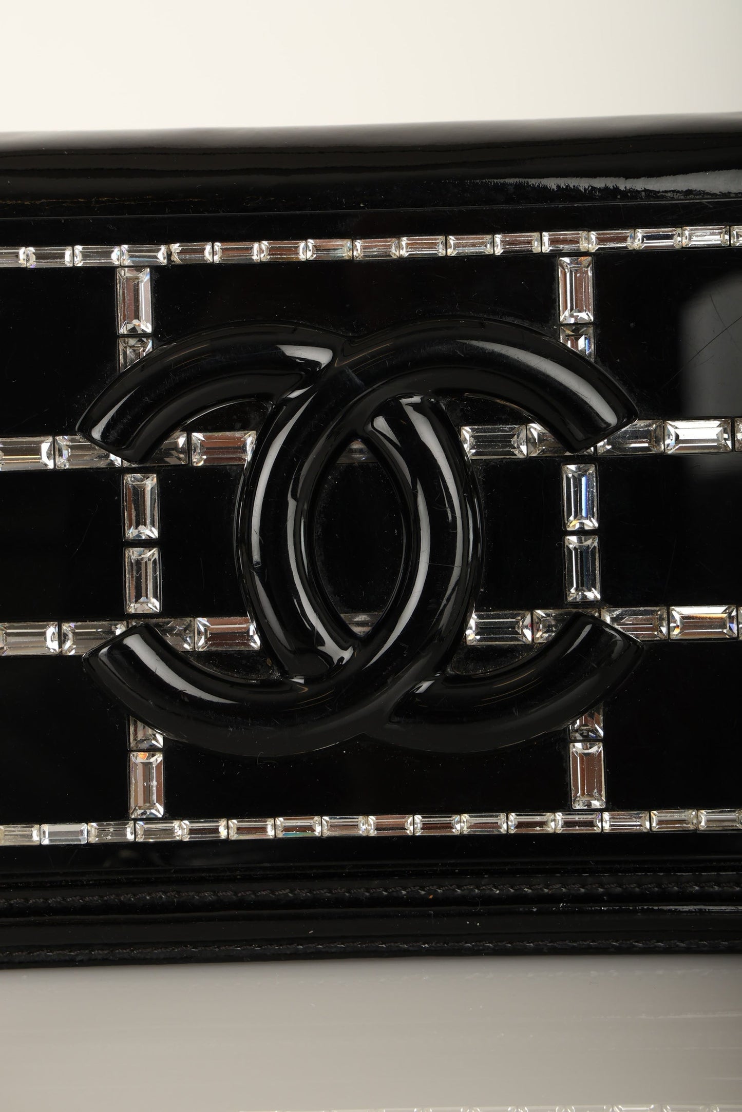 Chanel 2014 Patent Brick Crystal Flap
