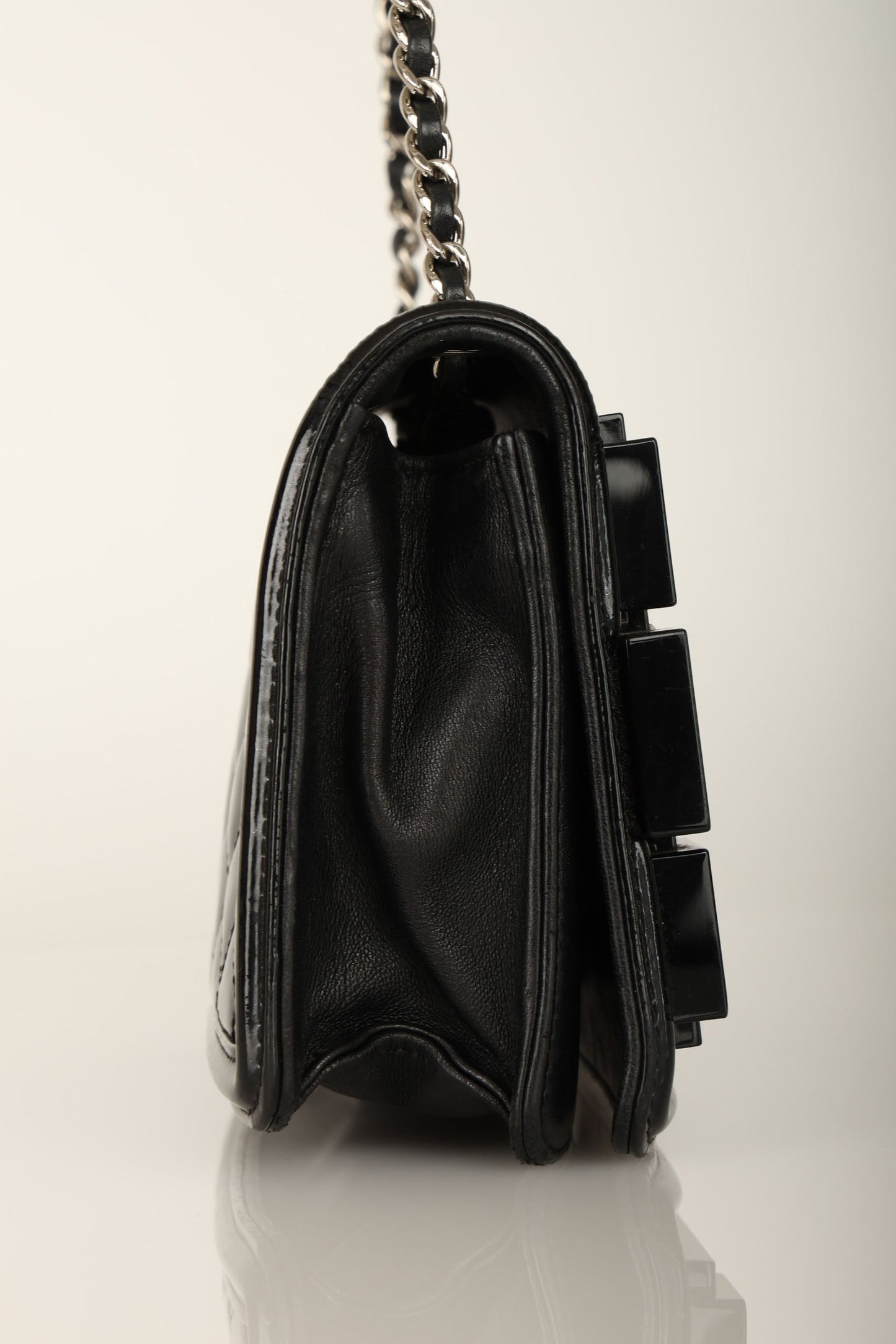 Chanel 2014 Patent Brick Crystal Flap