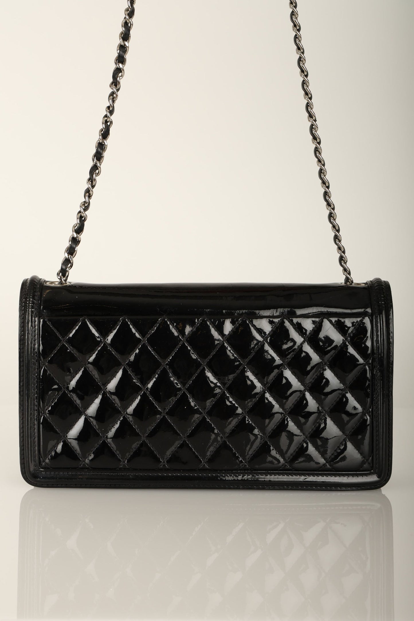 Chanel 2014 Patent Brick Crystal Flap