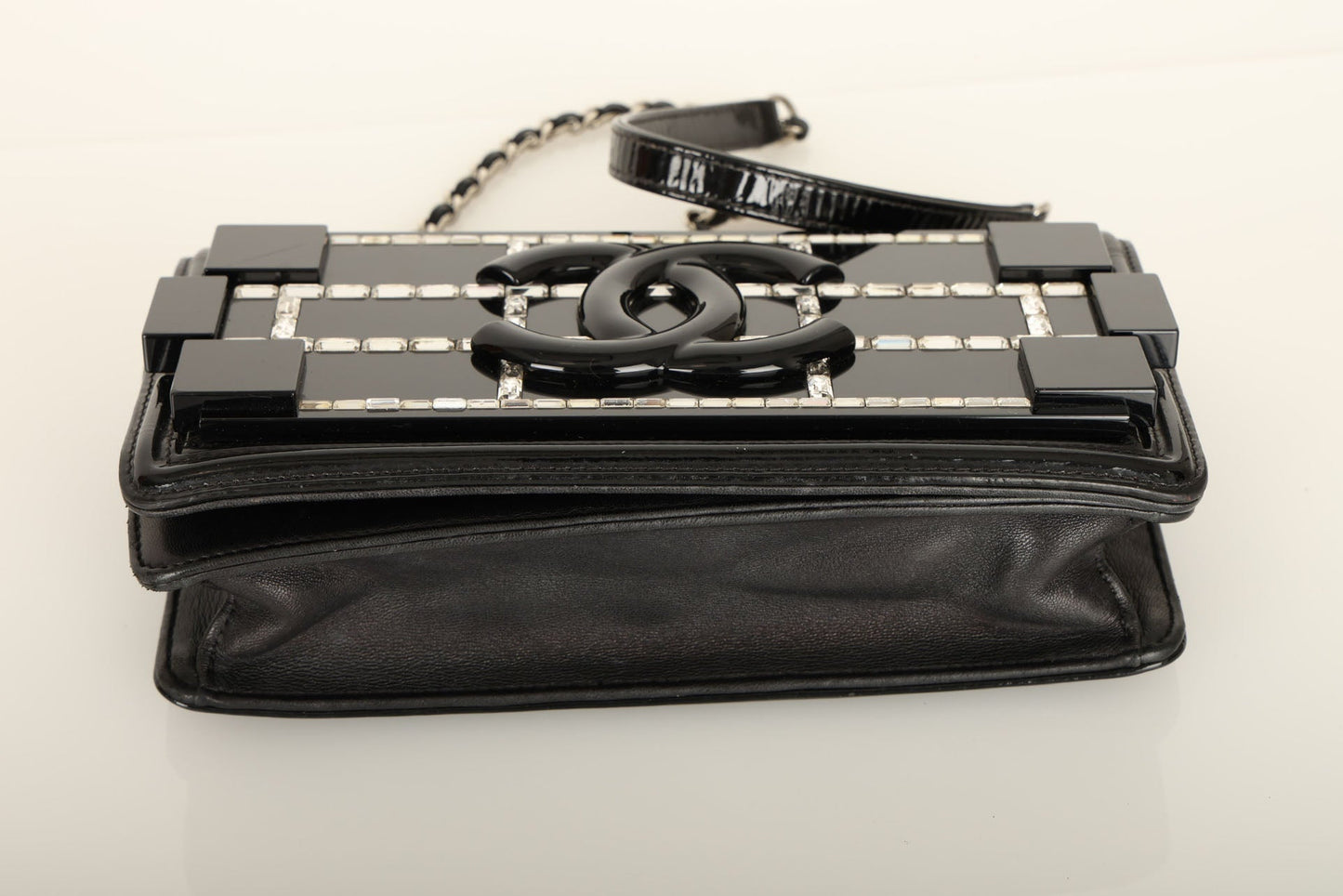 Chanel 2014 Patent Brick Crystal Flap