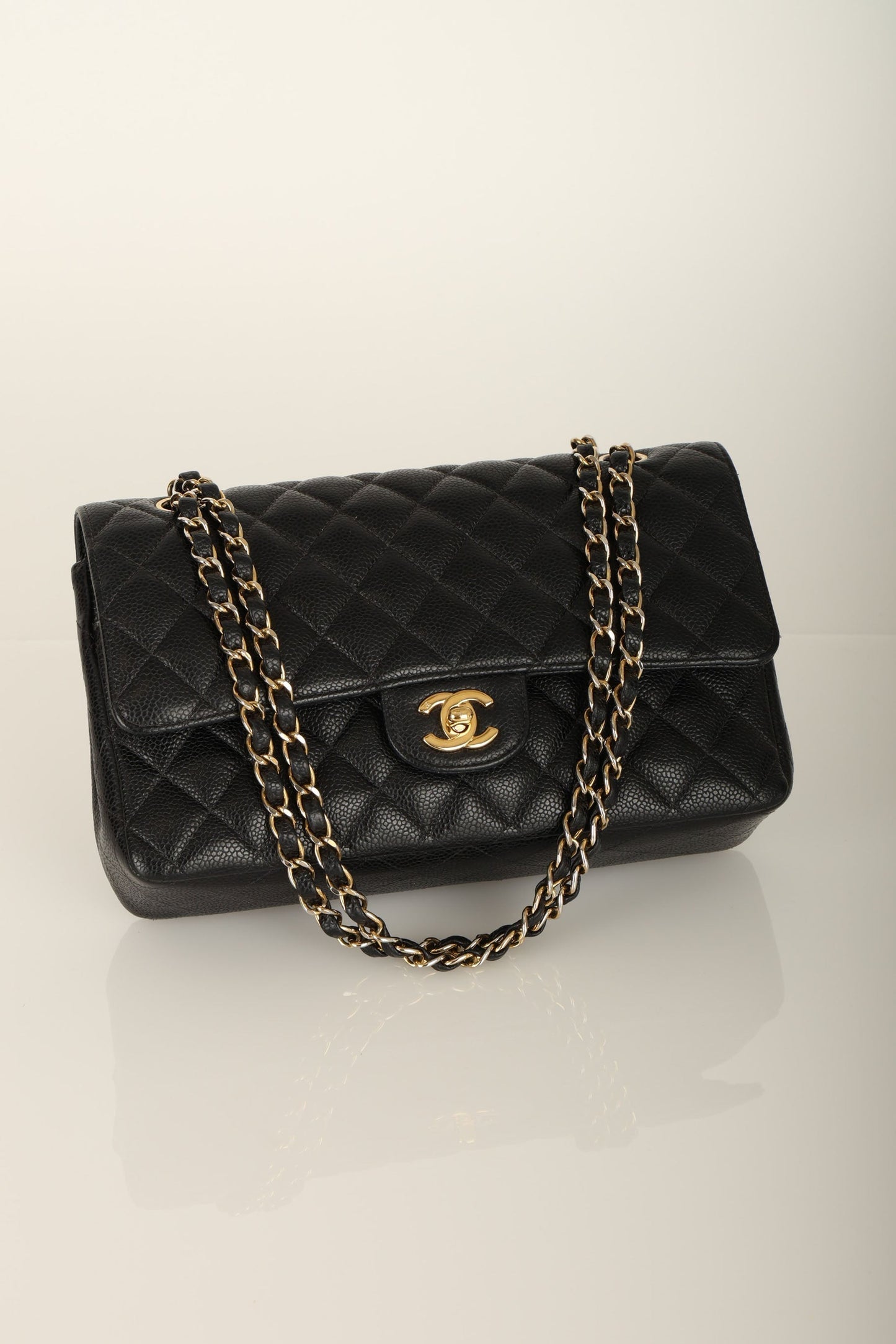 Chanel 2004 Caviar Medium Double Flap