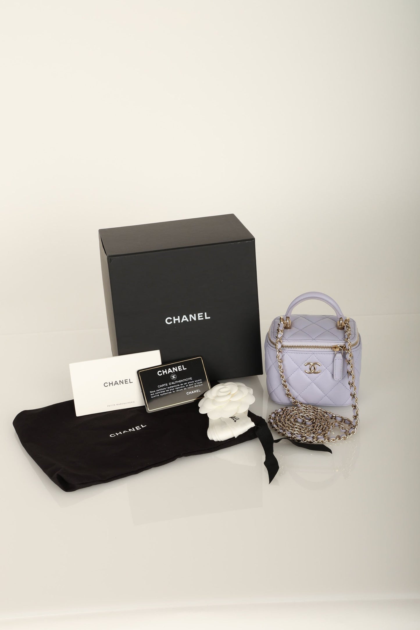 Chanel 2020 Lambskin Mini Top Handle Vanity