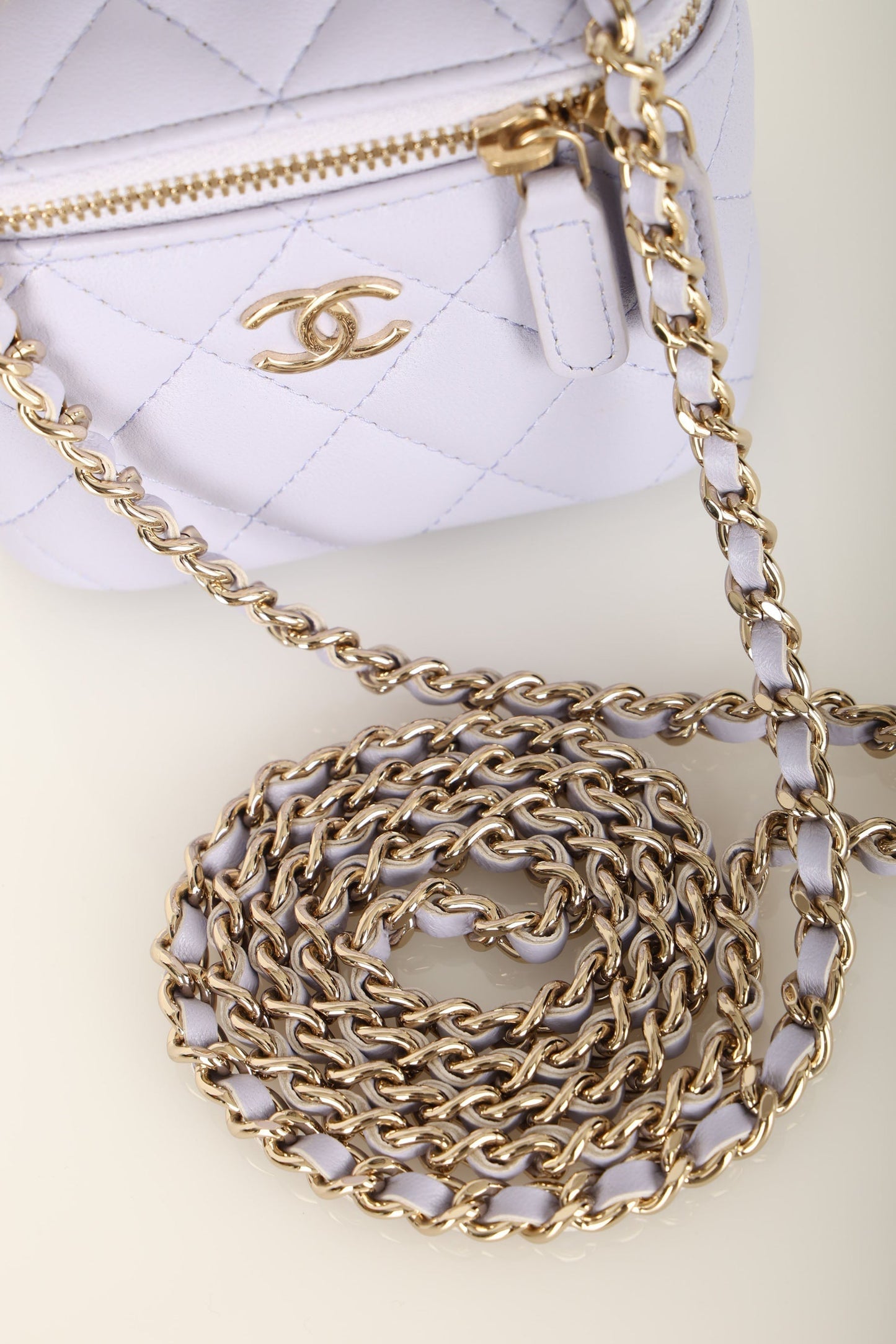 Chanel 2020 Lambskin Mini Top Handle Vanity