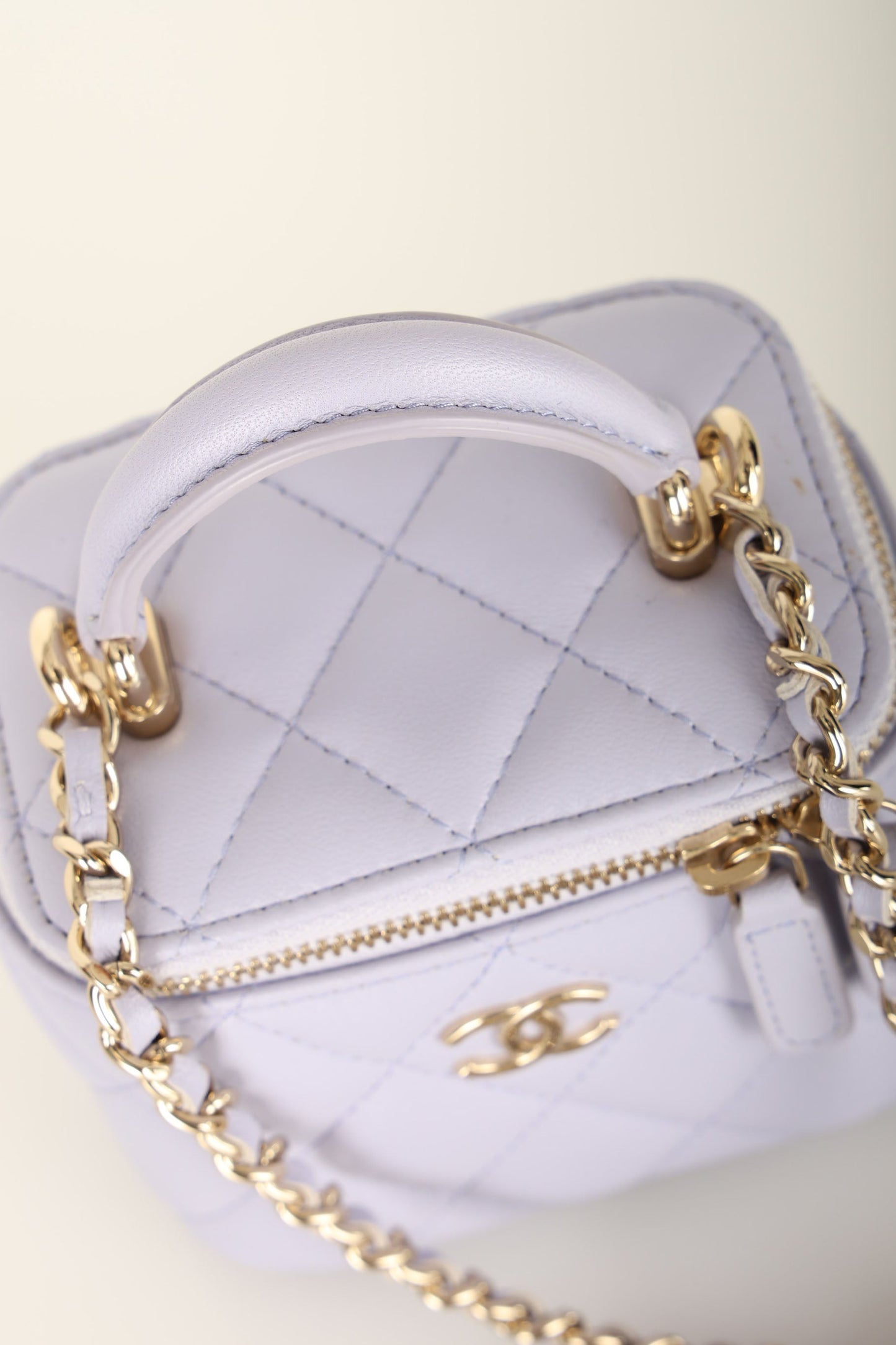 Chanel 2020 Lambskin Mini Top Handle Vanity