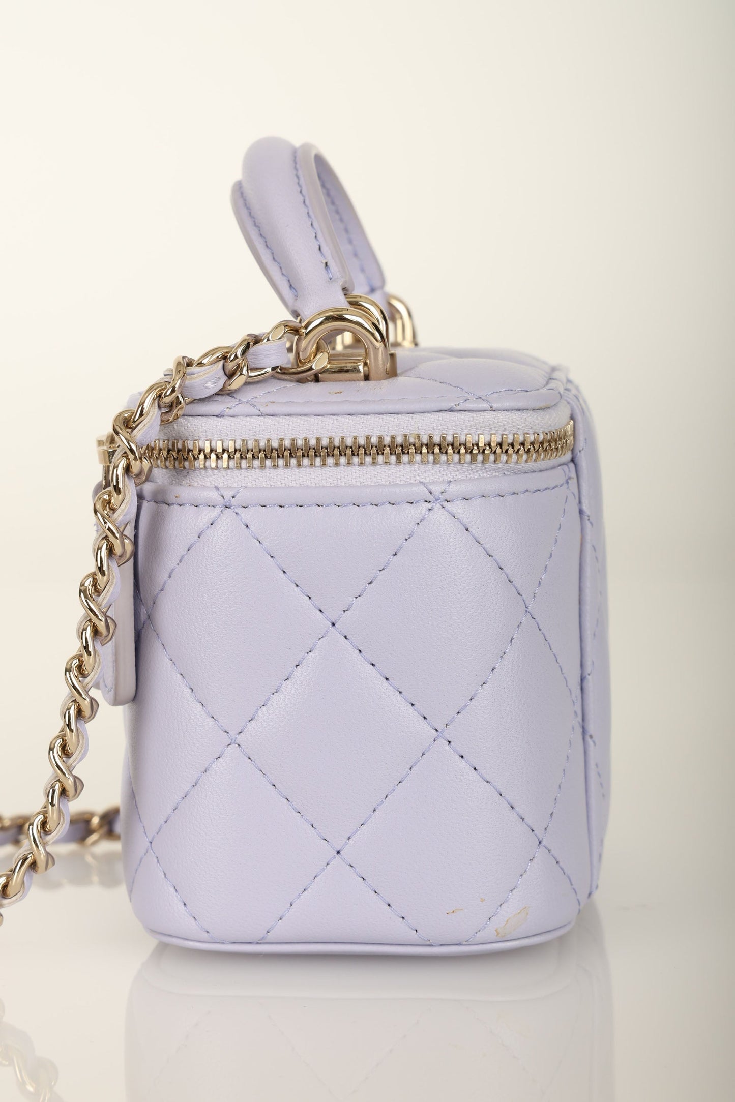 Chanel 2020 Lambskin Mini Top Handle Vanity