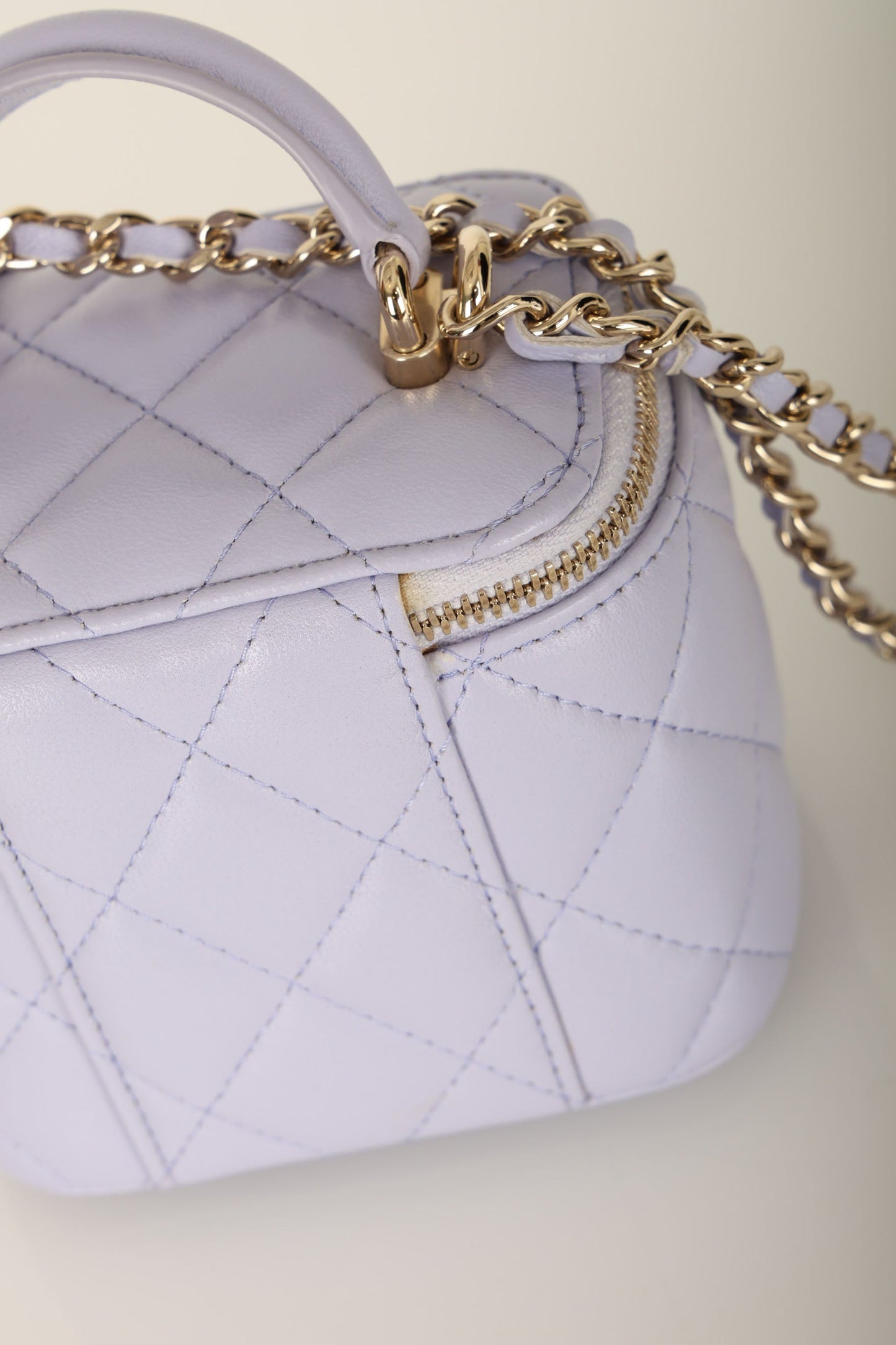 Chanel 2020 Lambskin Mini Top Handle Vanity