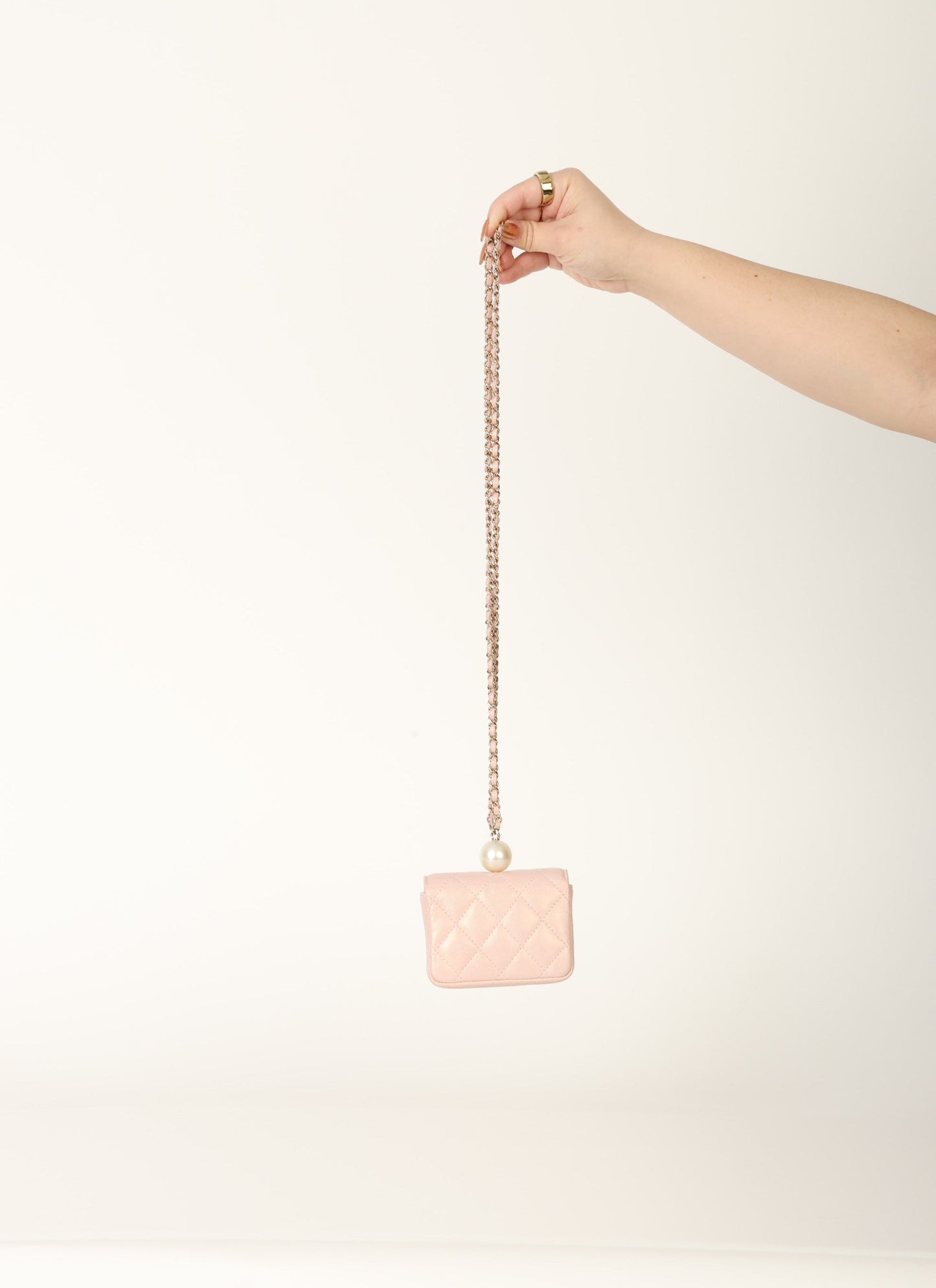 Chanel 2021 Caviar Iridescent Micro Bag