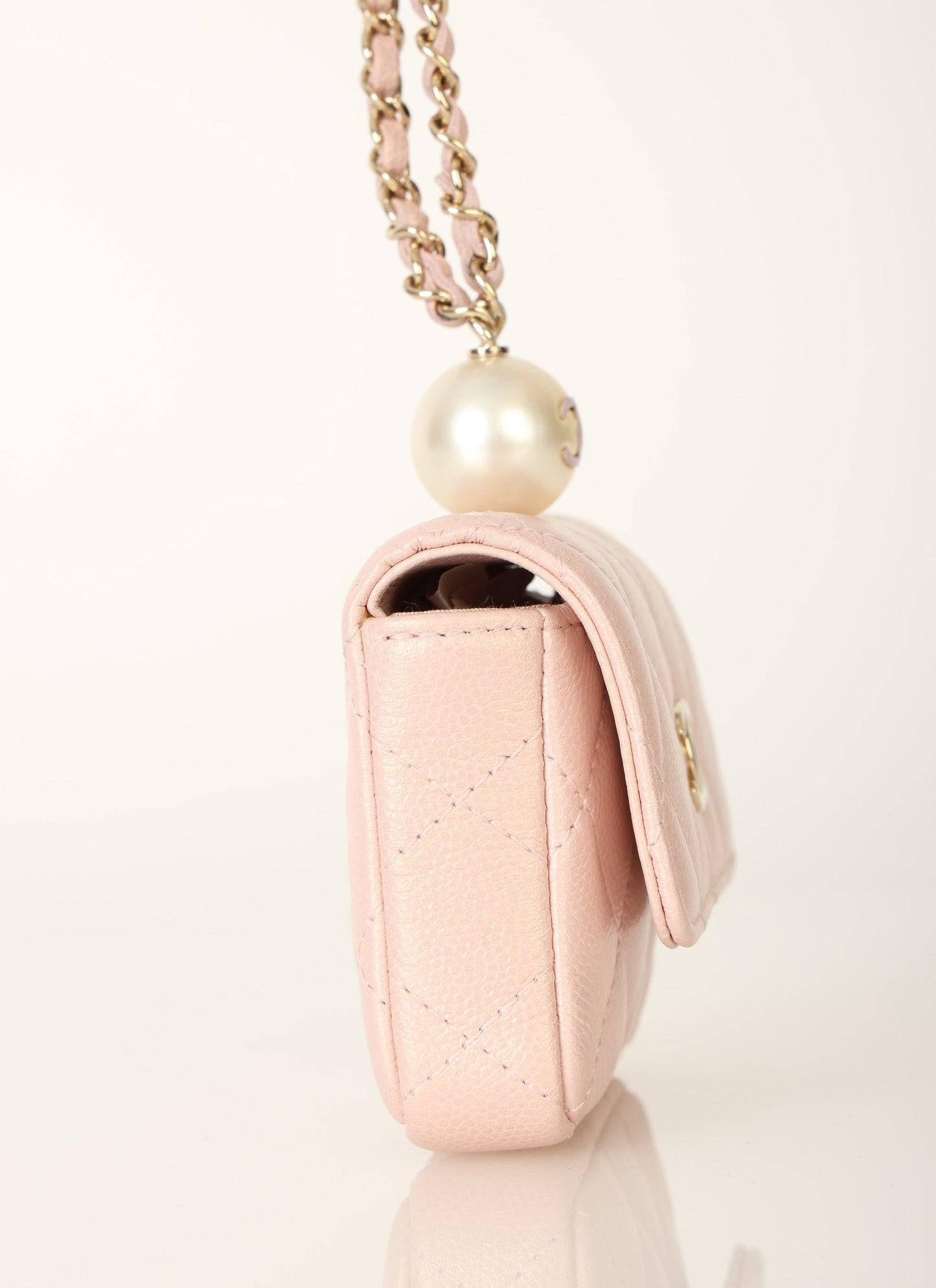 Chanel 2021 Caviar Iridescent Micro Bag