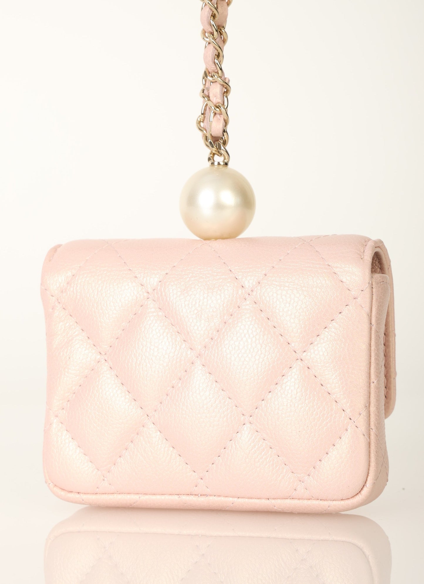 Chanel 2021 Caviar Iridescent Micro Bag