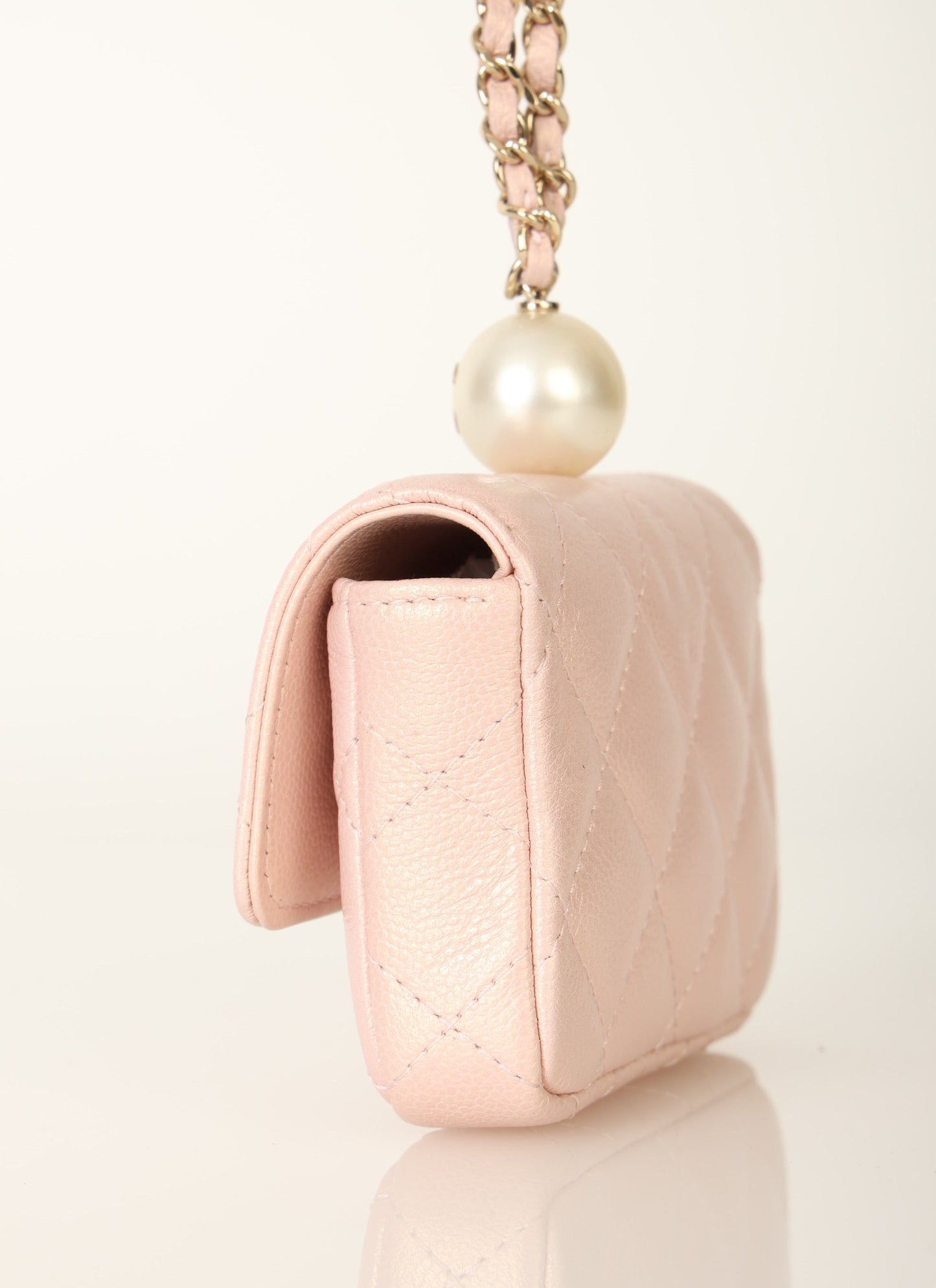 Chanel 2021 Caviar Iridescent Micro Bag