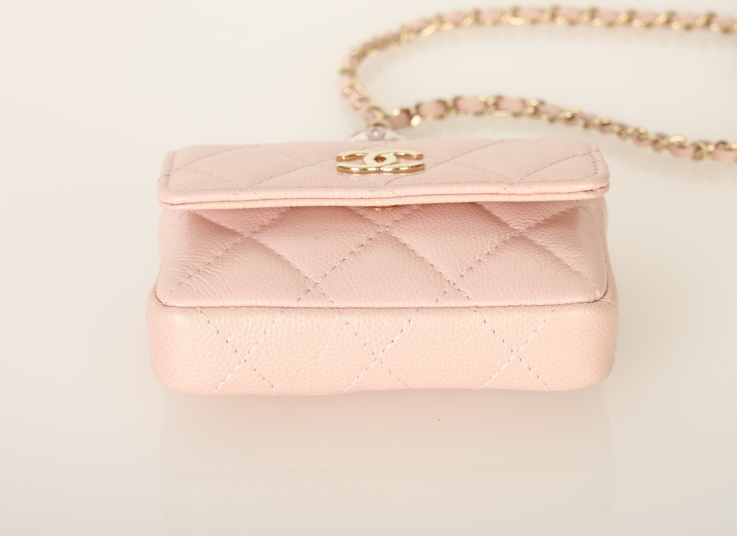 Chanel 2021 Caviar Iridescent Micro Bag