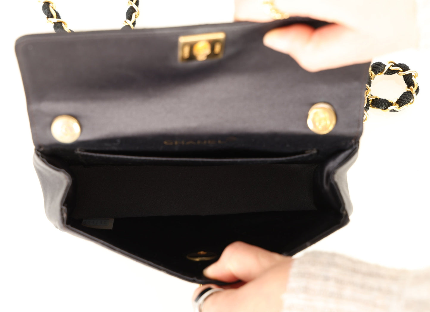 Chanel 1996 Satin Mini Rectangle Flap