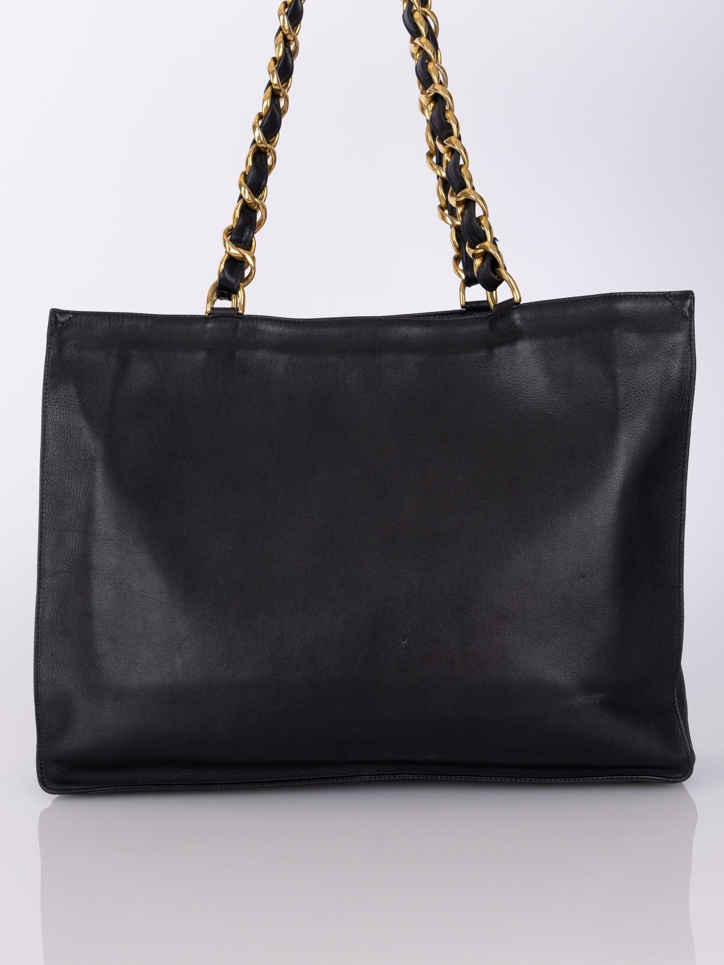Chanel Calfskin Navy Chunky Chain Tote