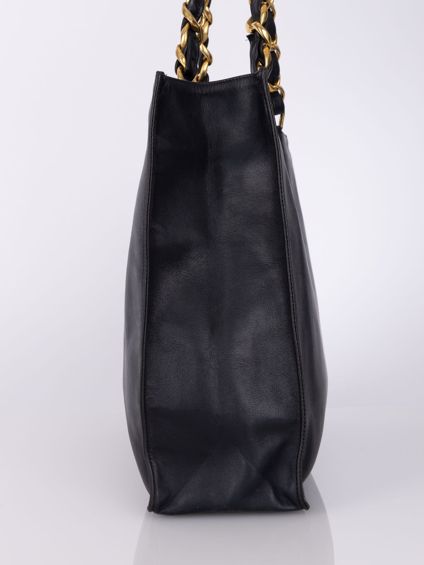 Chanel Calfskin Navy Chunky Chain Tote
