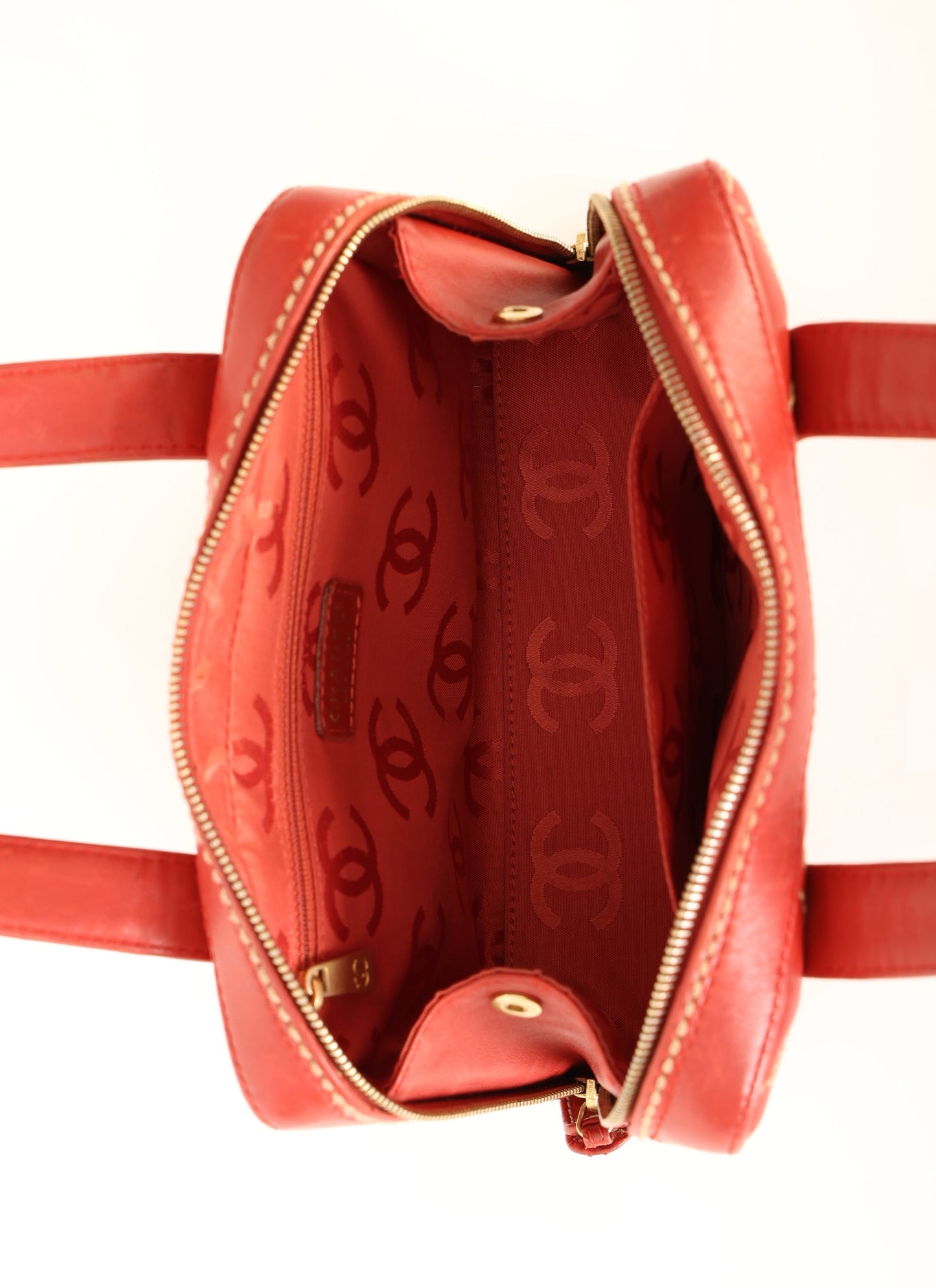 Chanel Calfskin Wild Stich Bowler Bag