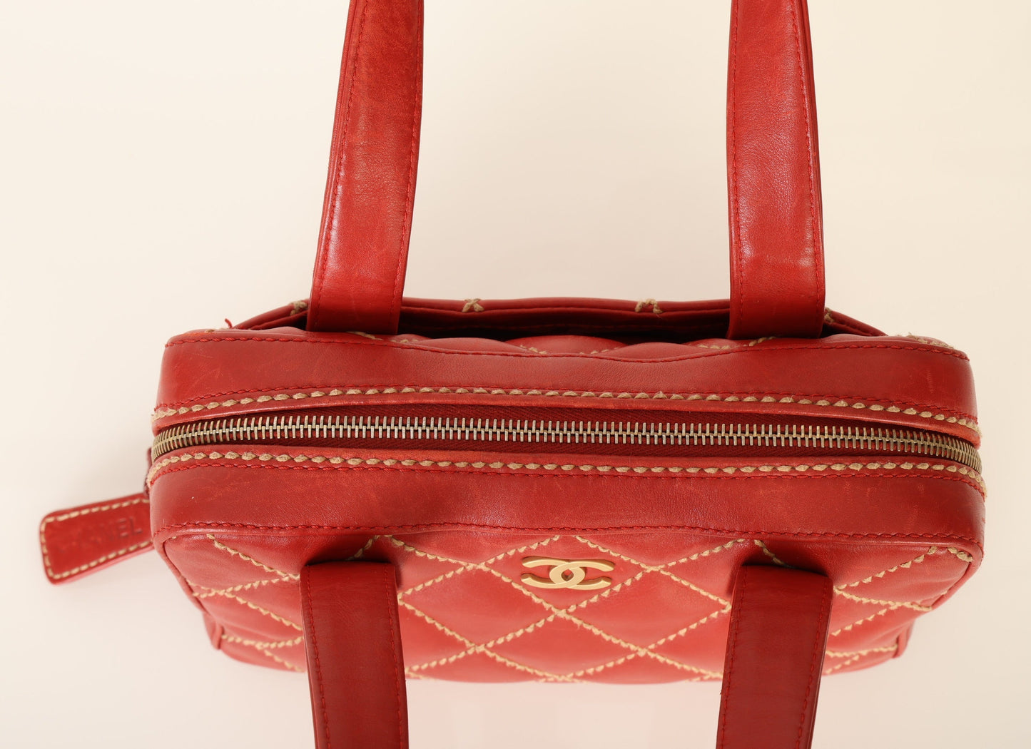 Chanel Calfskin Wild Stich Bowler Bag
