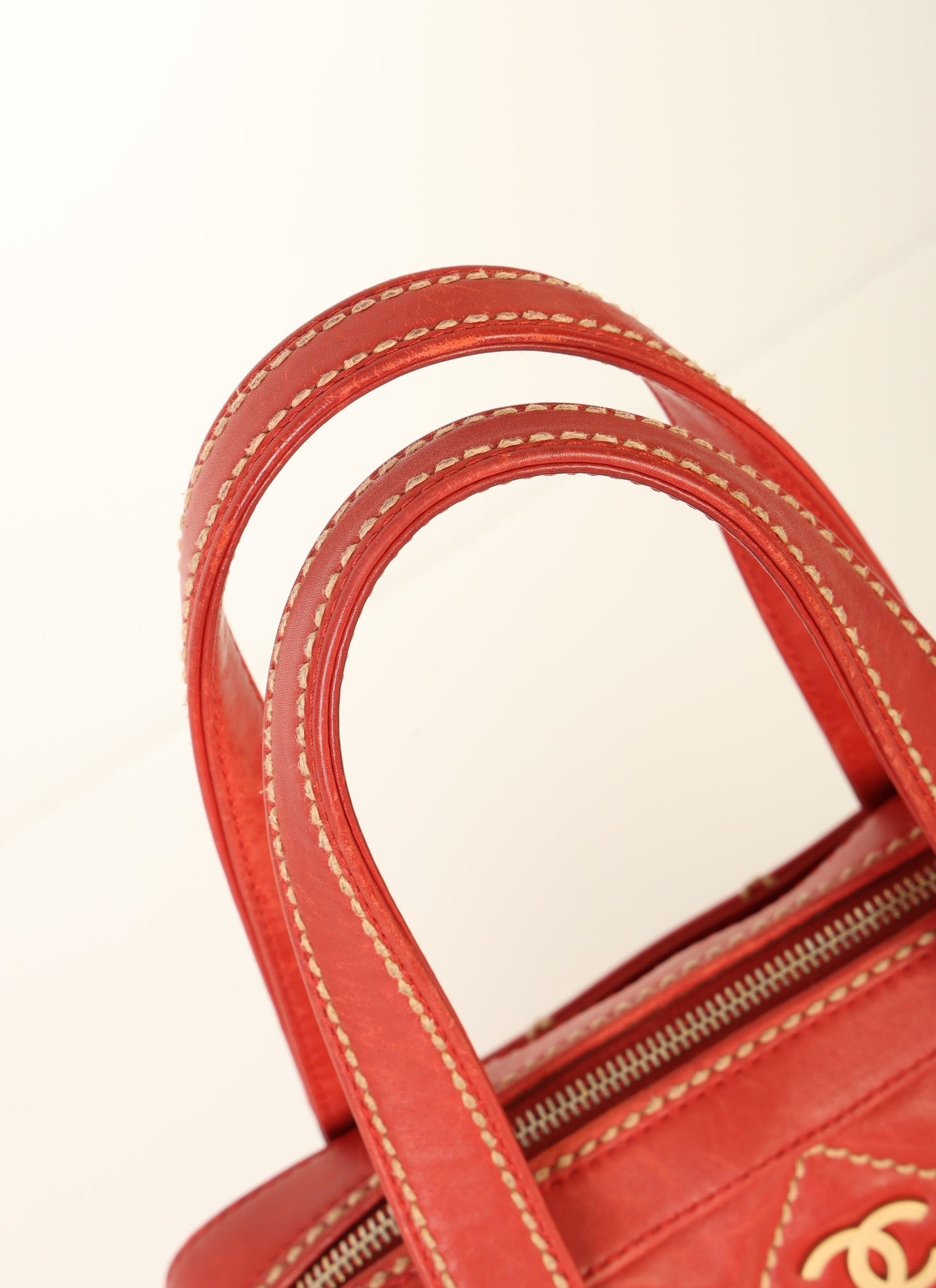 Chanel Calfskin Wild Stich Bowler Bag