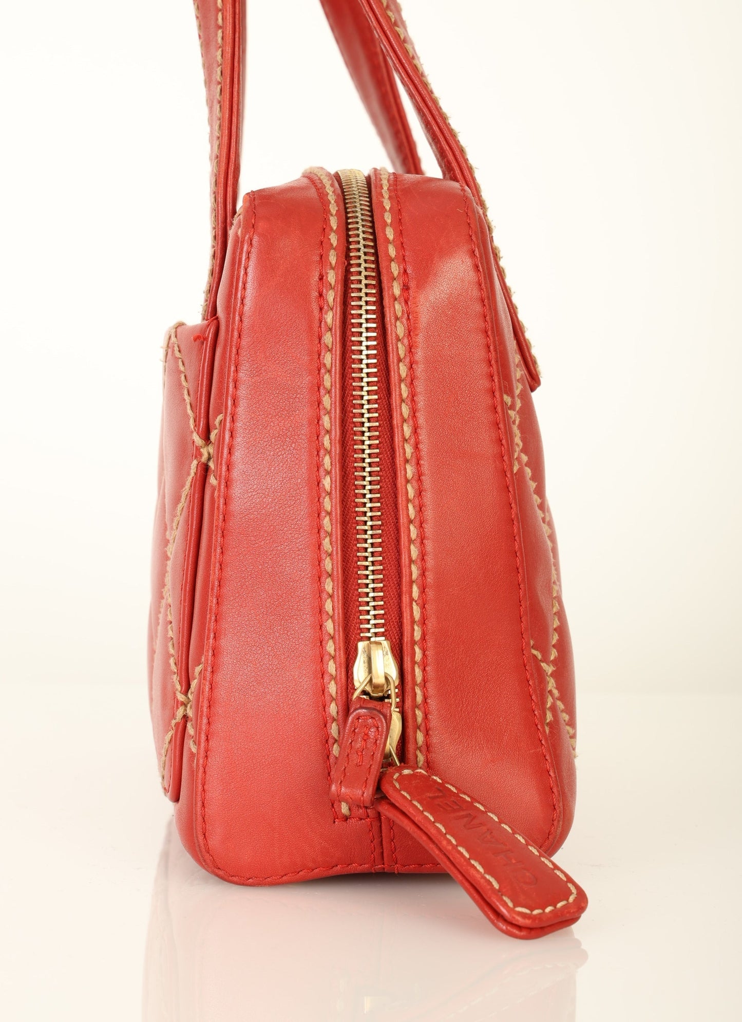 Chanel Calfskin Wild Stich Bowler Bag