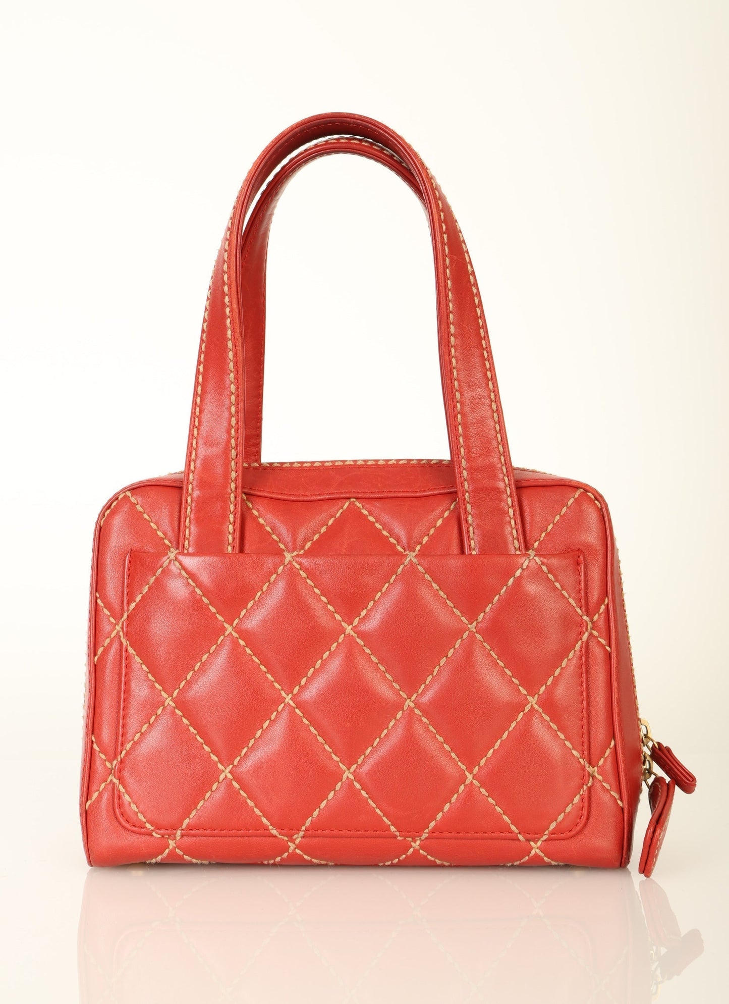 Chanel Calfskin Wild Stich Bowler Bag