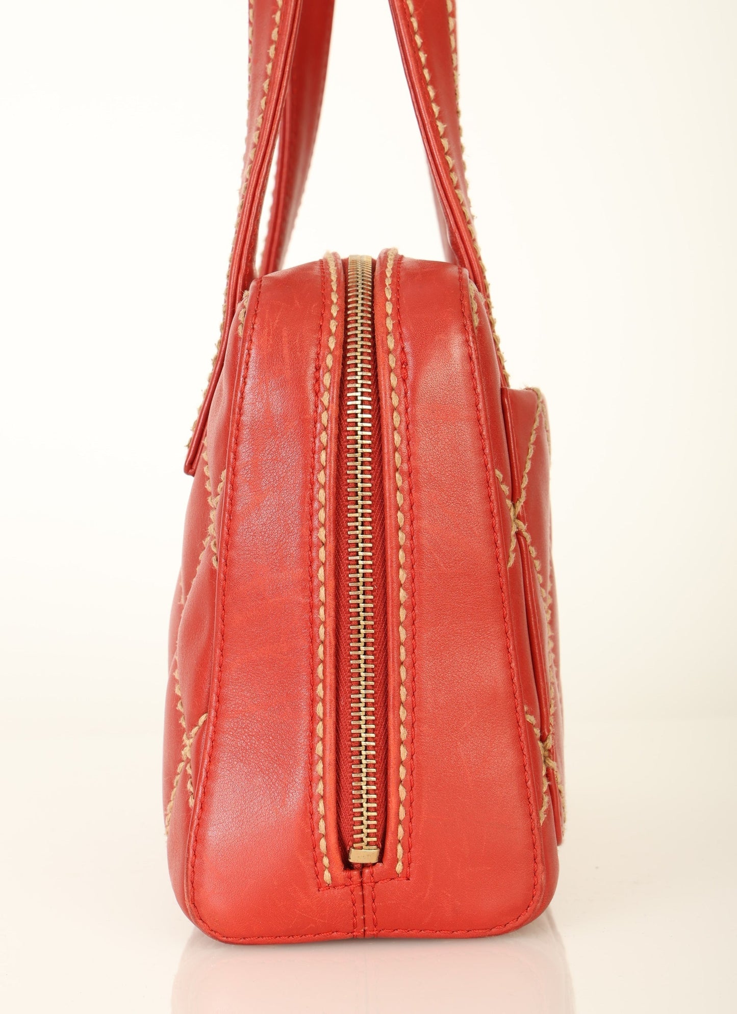 Chanel Calfskin Wild Stich Bowler Bag