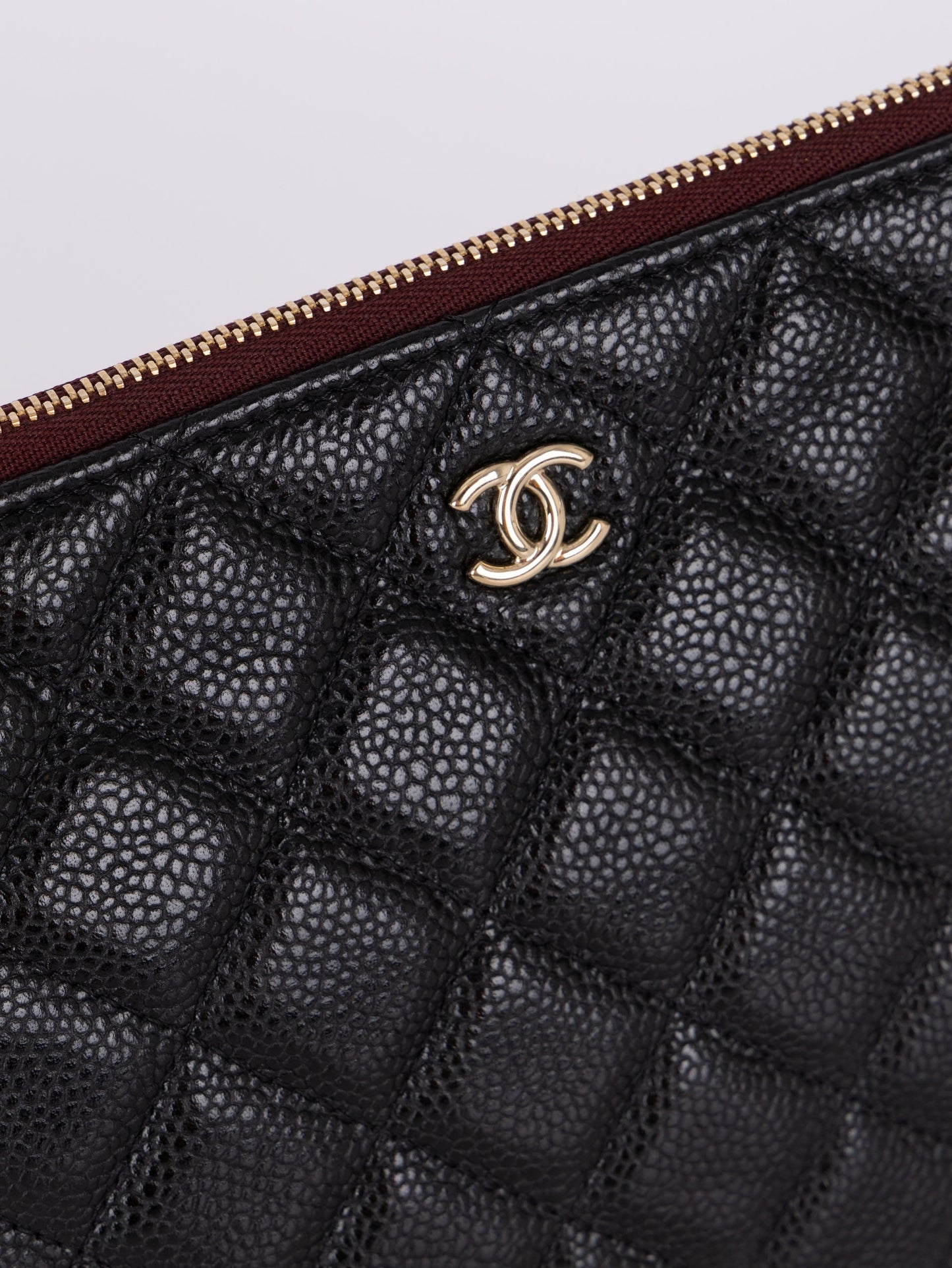 Chanel 2018 Caviar Small Zip Pouch