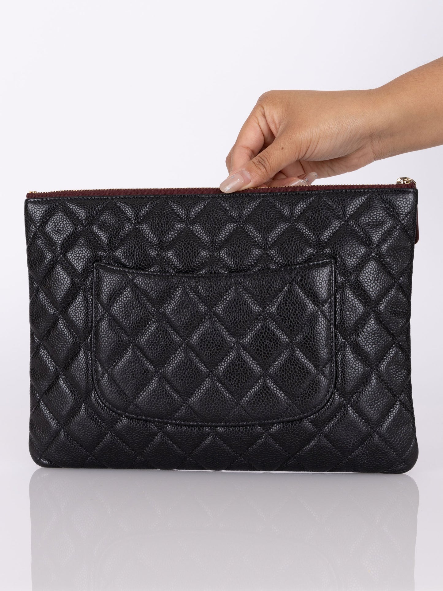 Chanel 2018 Caviar Small Zip Pouch