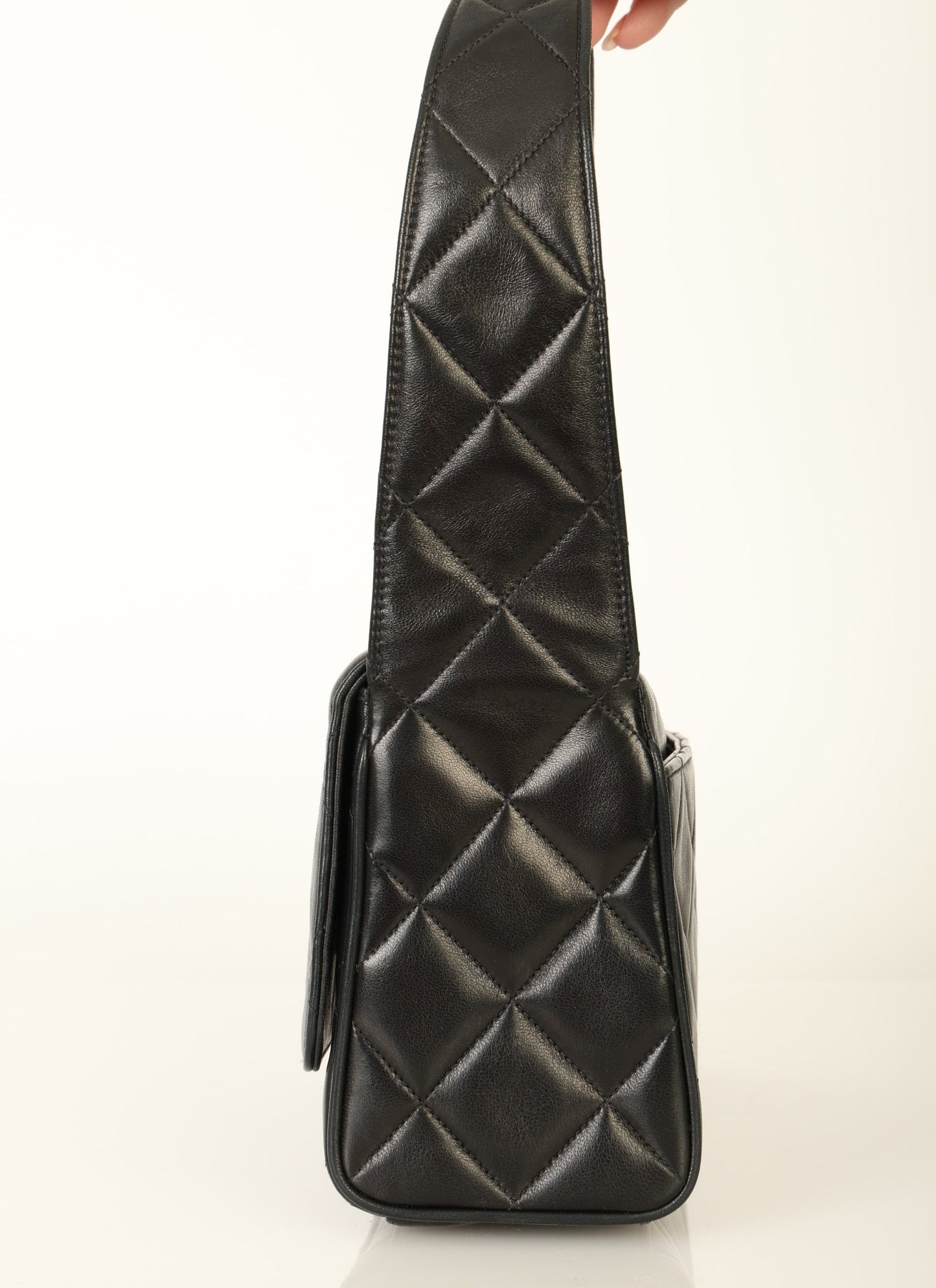 Chanel 1991 Lambskin Coco Crush Shoulder Bag