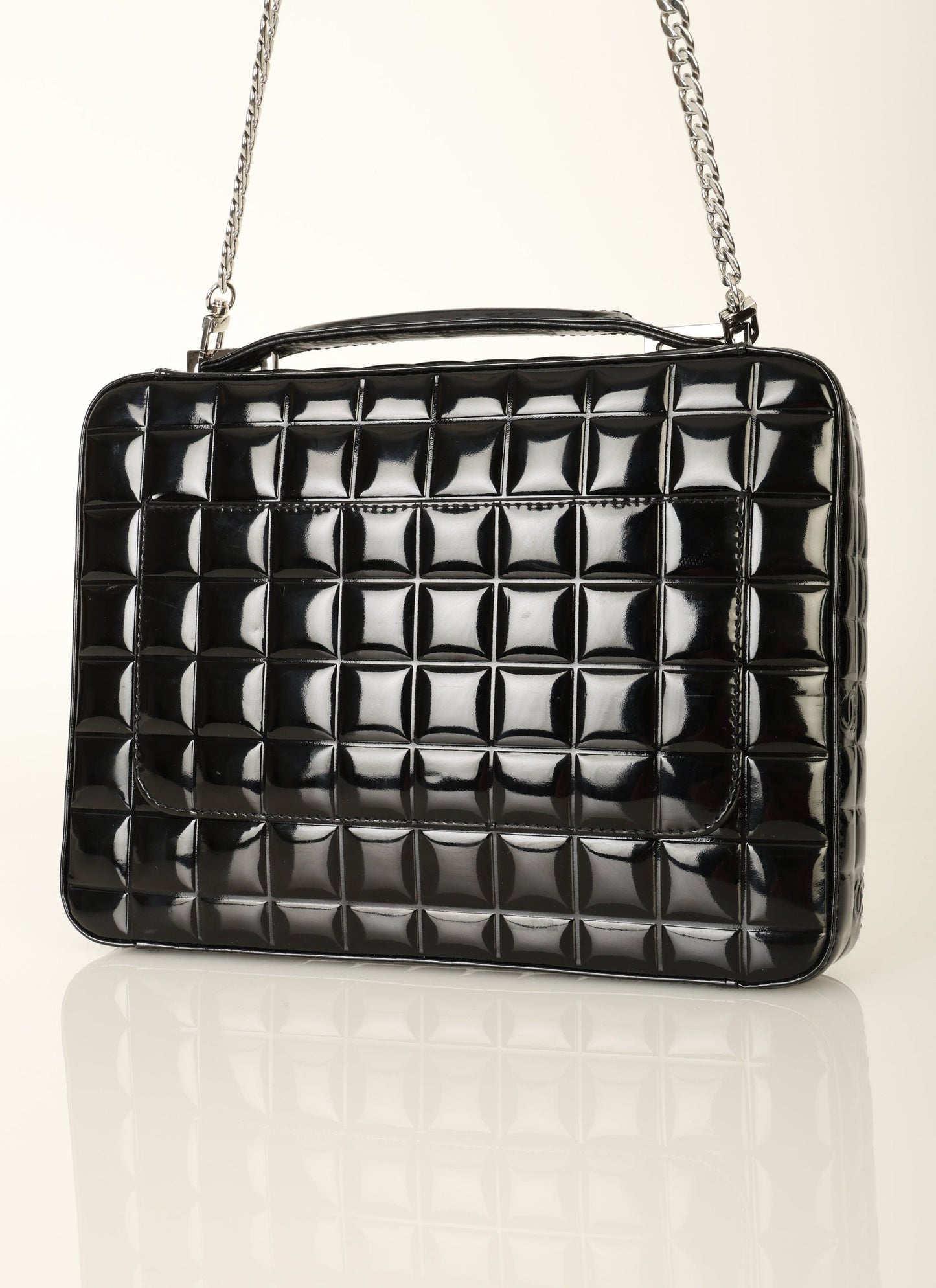 Chanel 2002 Patent Chocolate Bar Briefcase