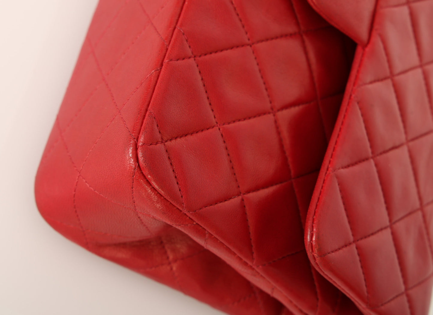 Chanel 1991 Lambskin Small Red Double Flap