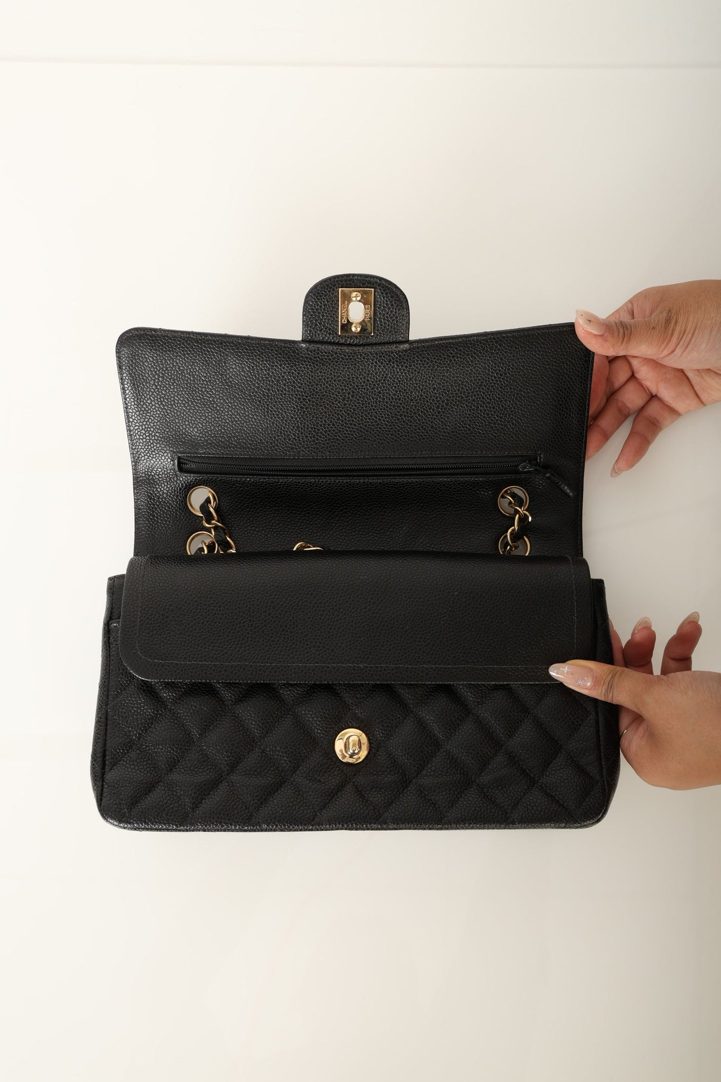 Chanel 2003 Caviar Medium Double Flap