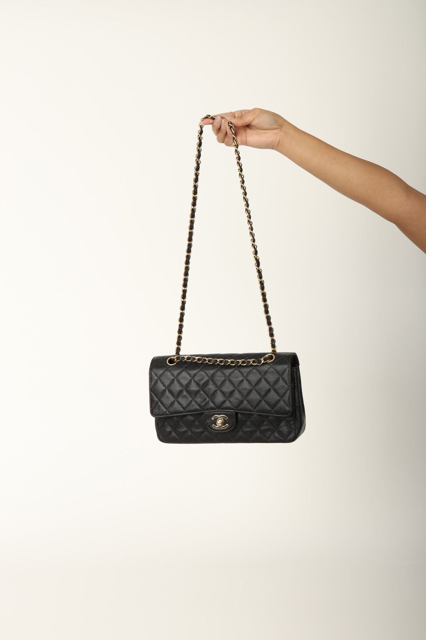 Chanel 2003 Caviar Medium Double Flap