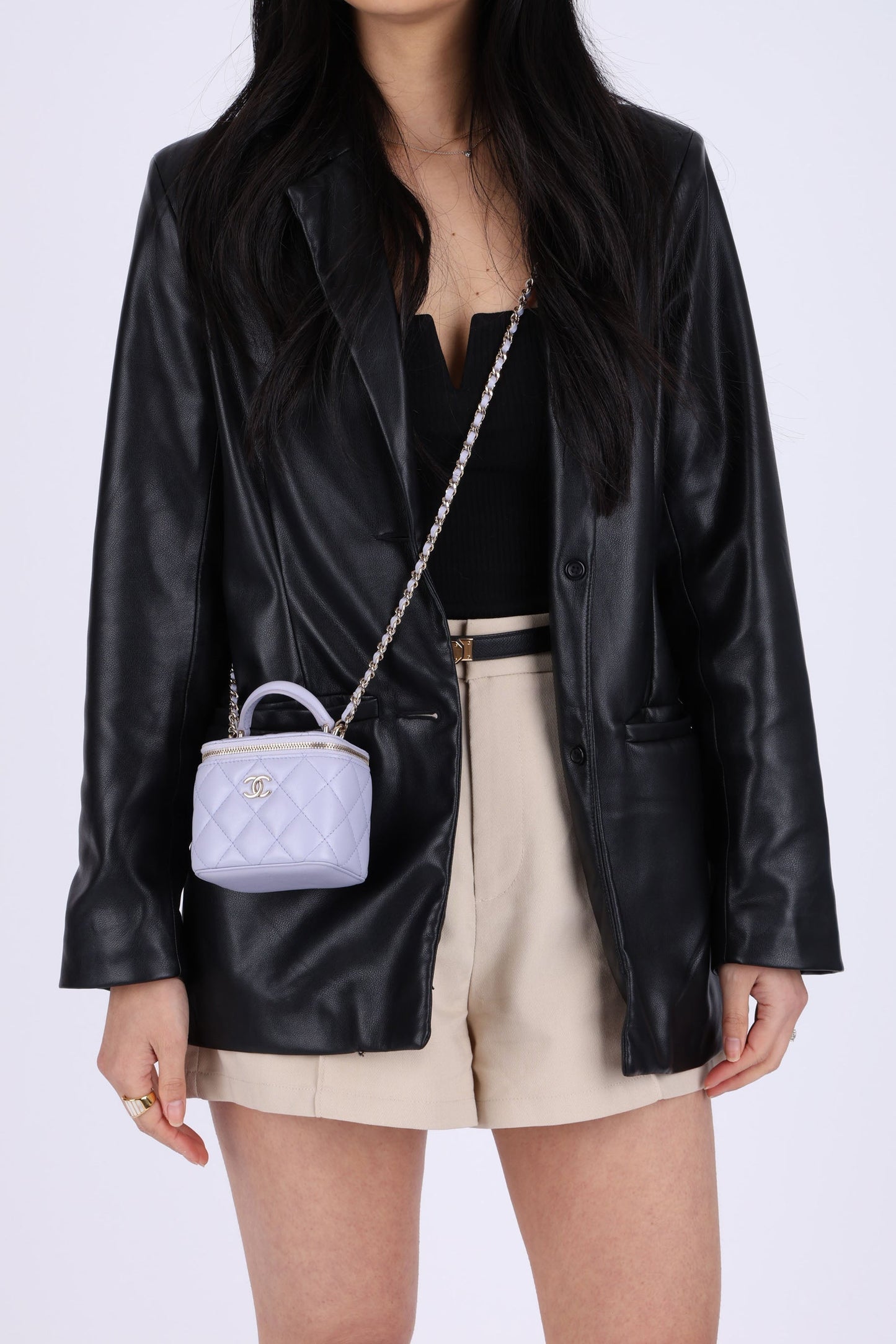 Chanel 2020 Lambskin Mini Top Handle Vanity