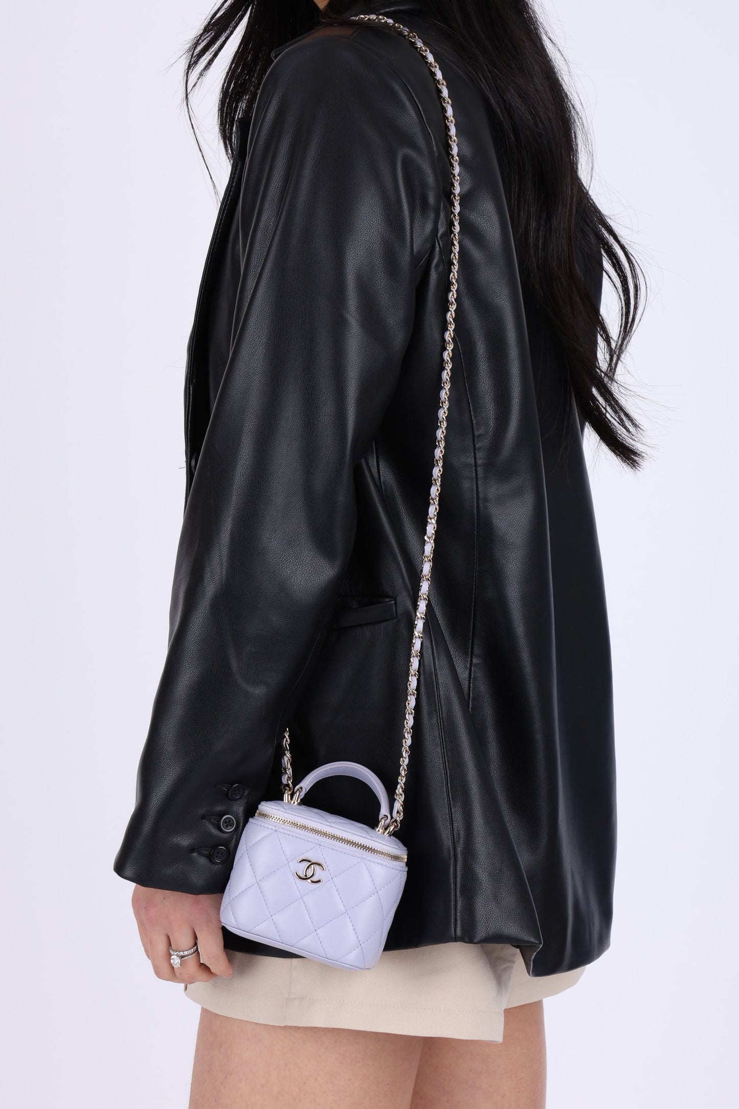 Chanel 2020 Lambskin Mini Top Handle Vanity