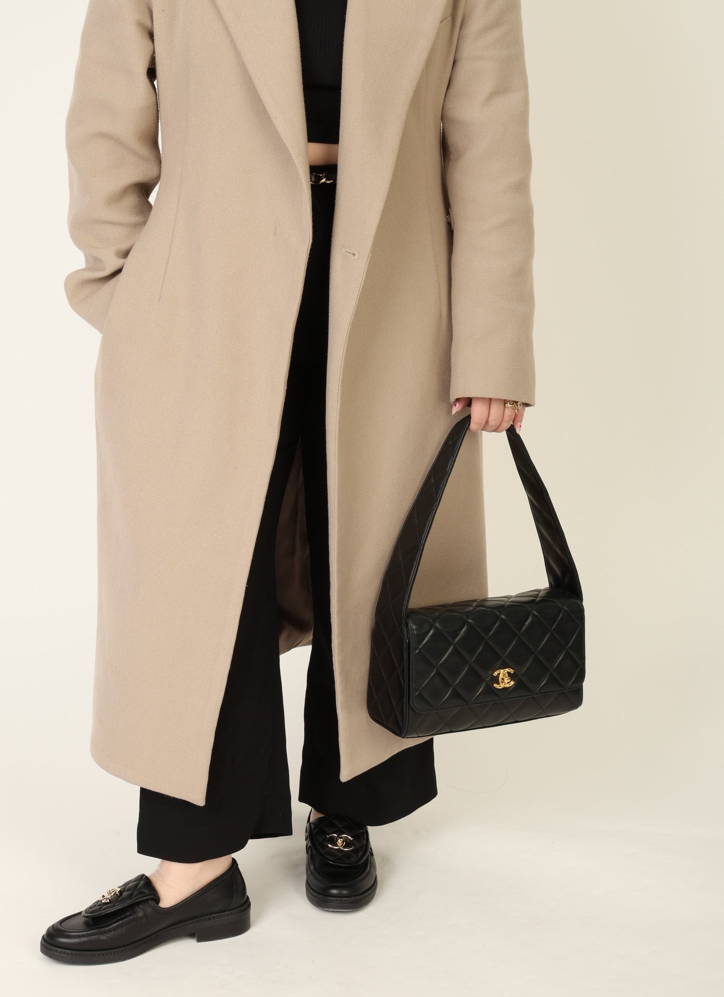 Chanel 1991 Lambskin Coco Crush Shoulder Bag