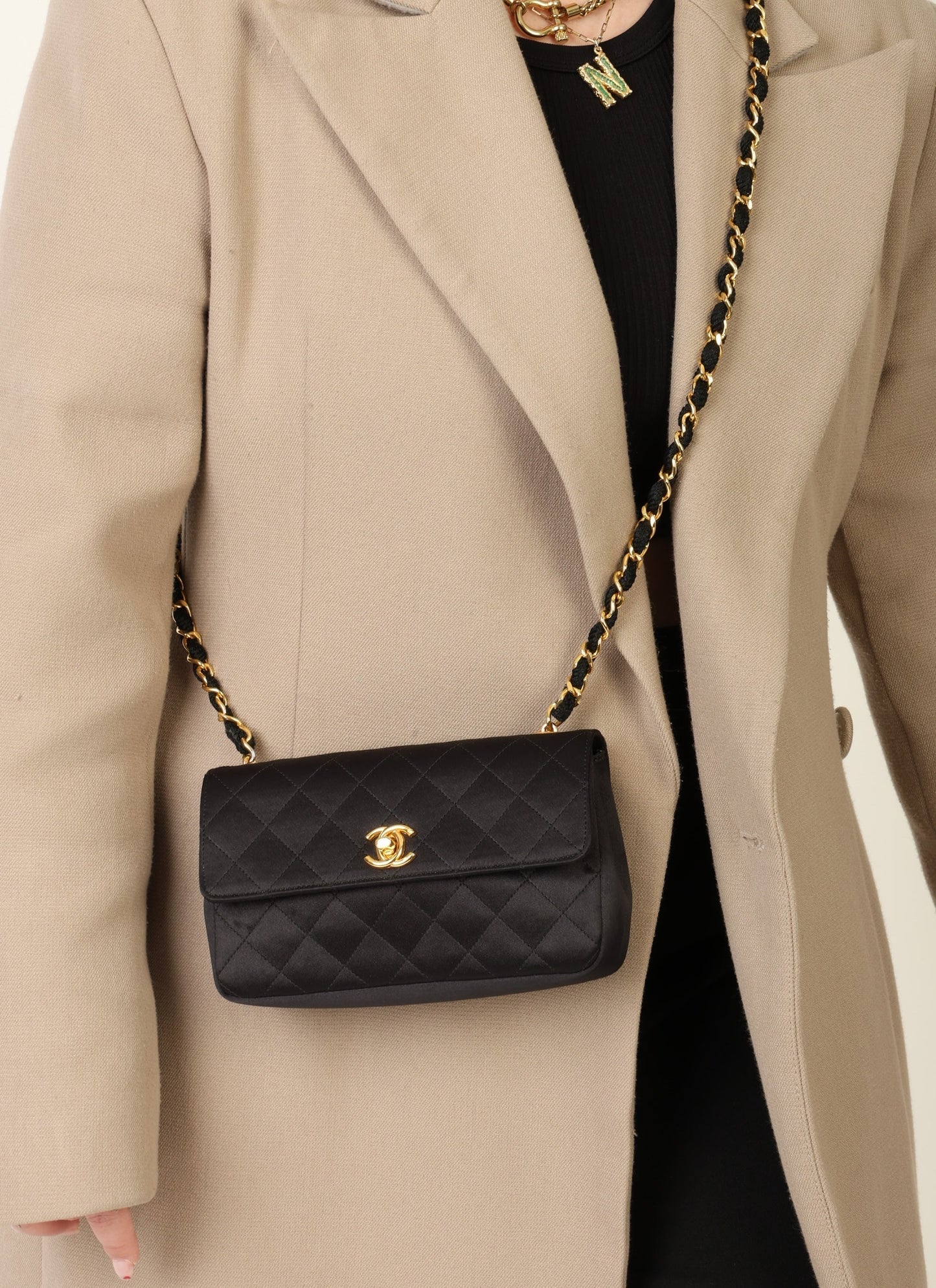 Chanel 1996 Satin Mini Rectangle Flap