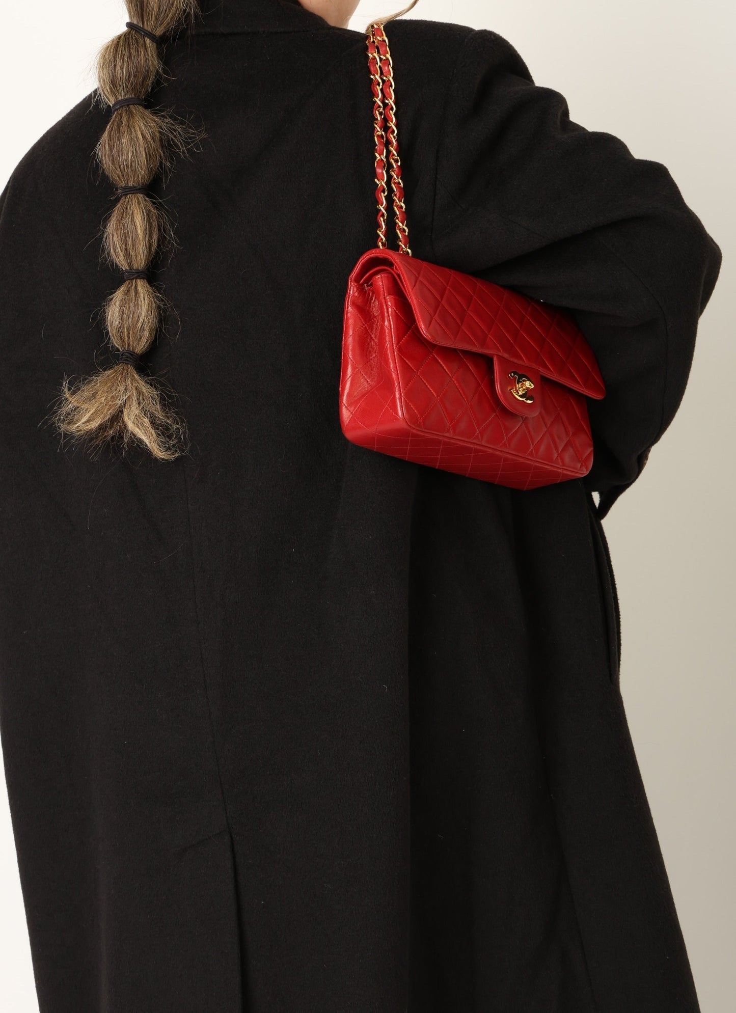 Chanel 1991 Lambskin Small Red Double Flap