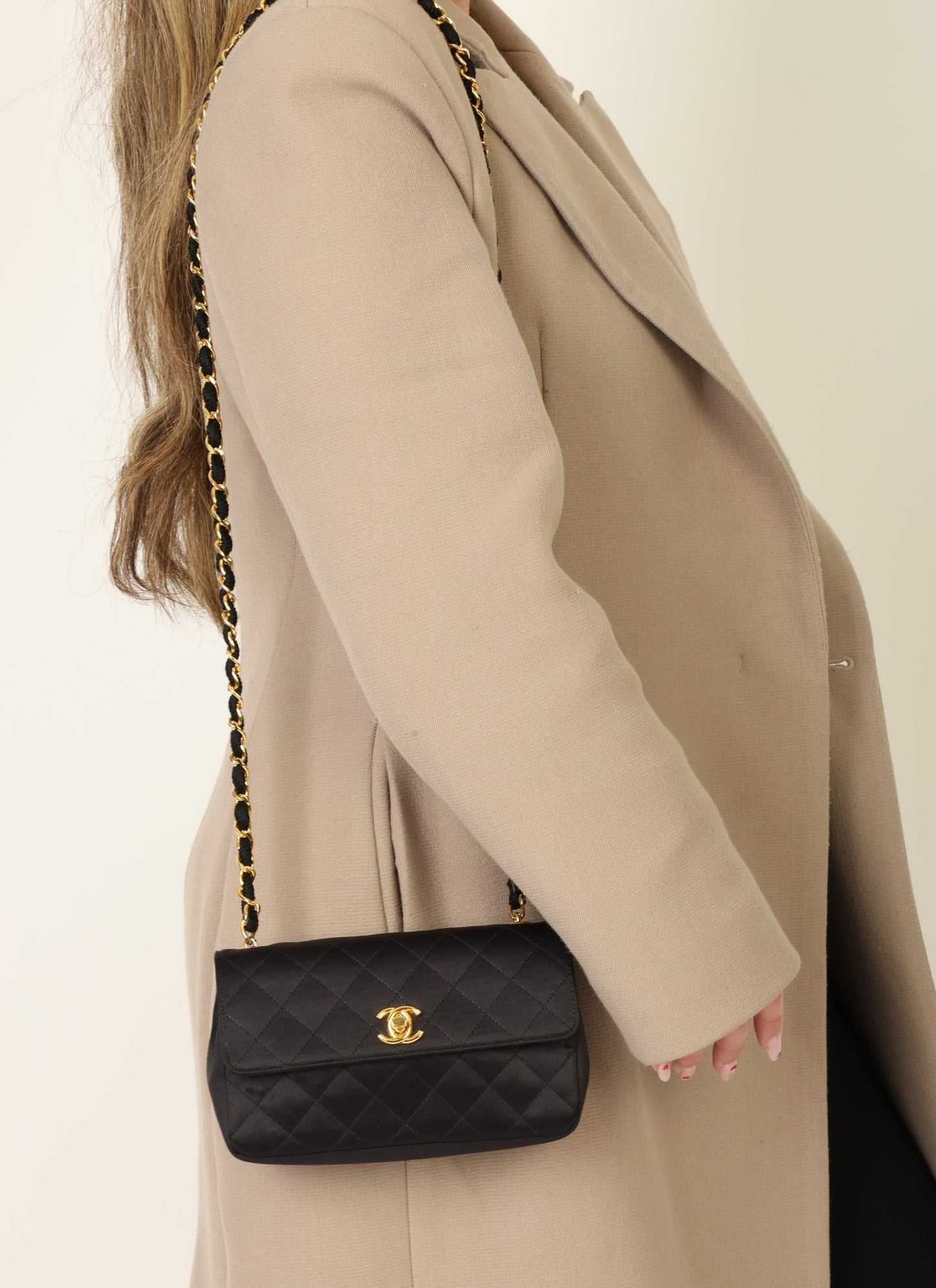 Chanel 1996 Satin Mini Rectangle Flap