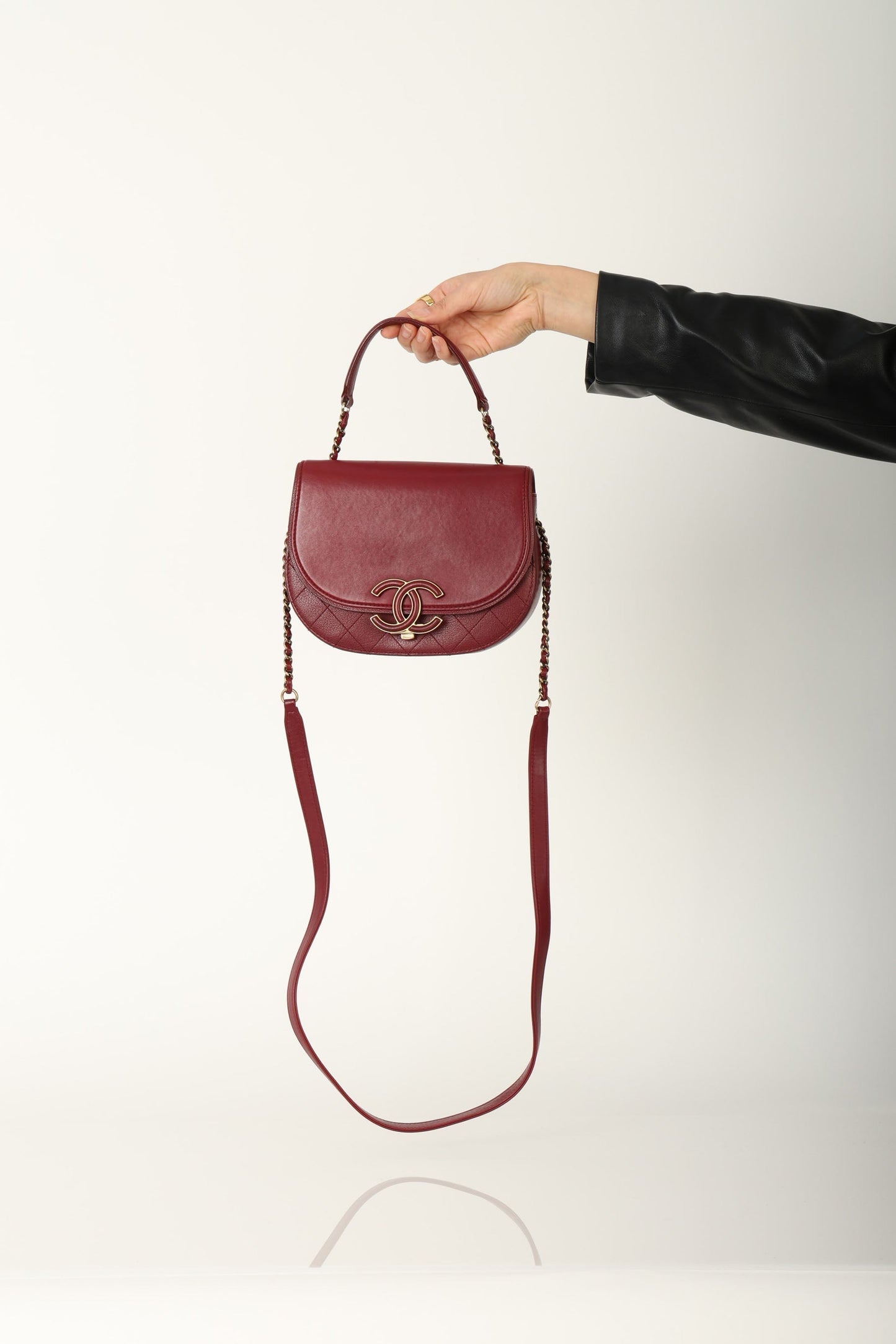Chanel 2017 Calfskin Coco Curve Flap Bag