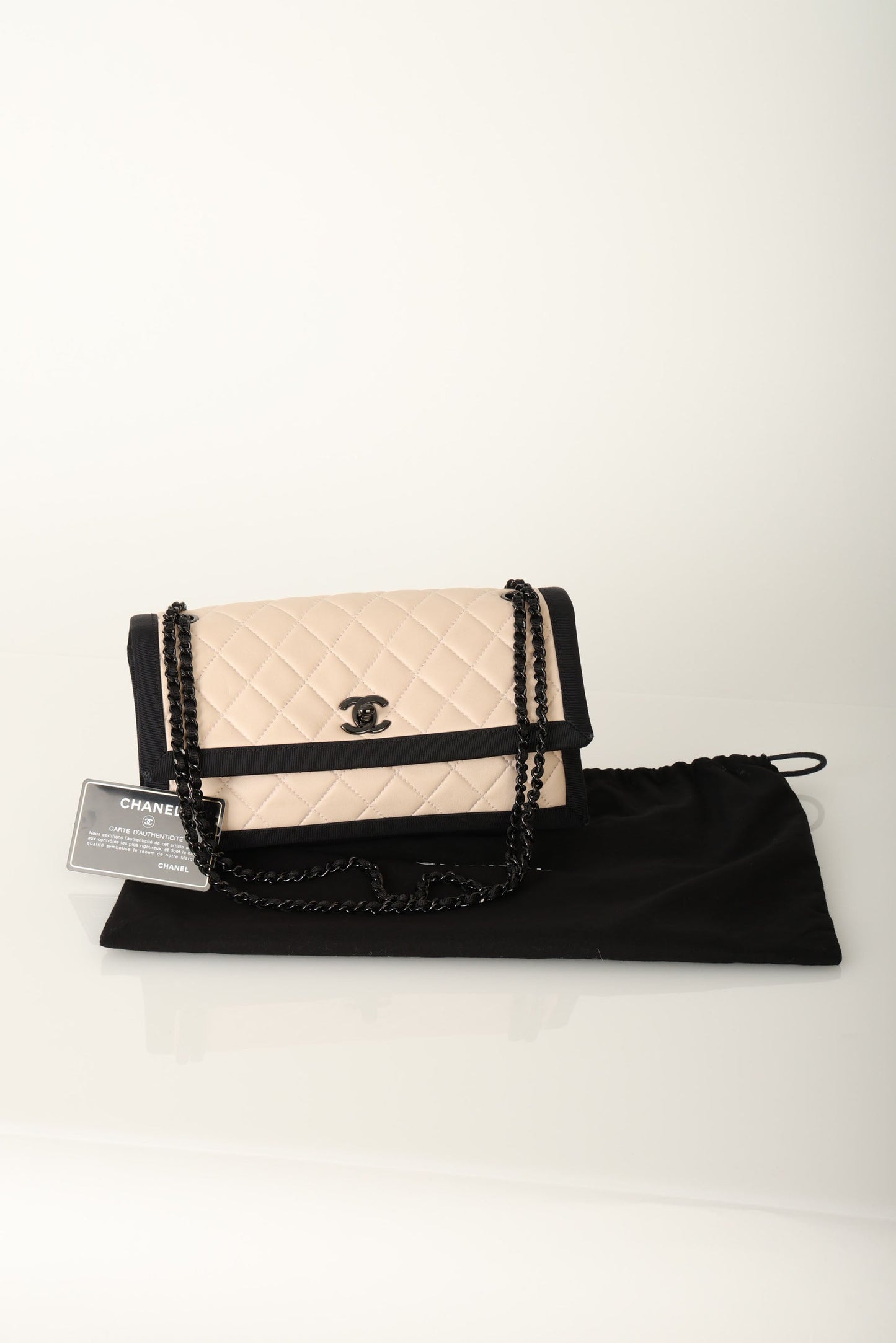 Chanel 2015 Lambskin Grosgrain Flap Bag