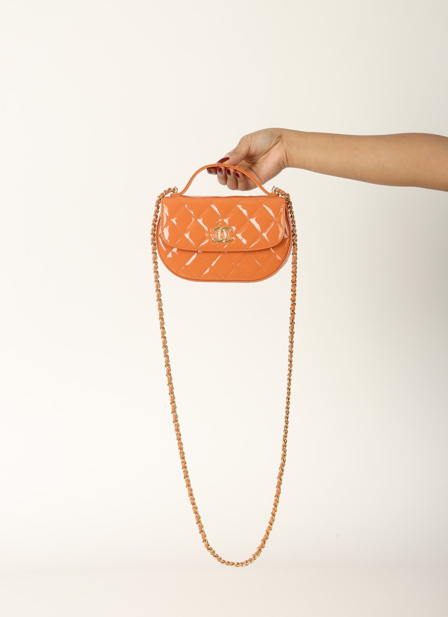 Chanel Patent Mini Top Handle