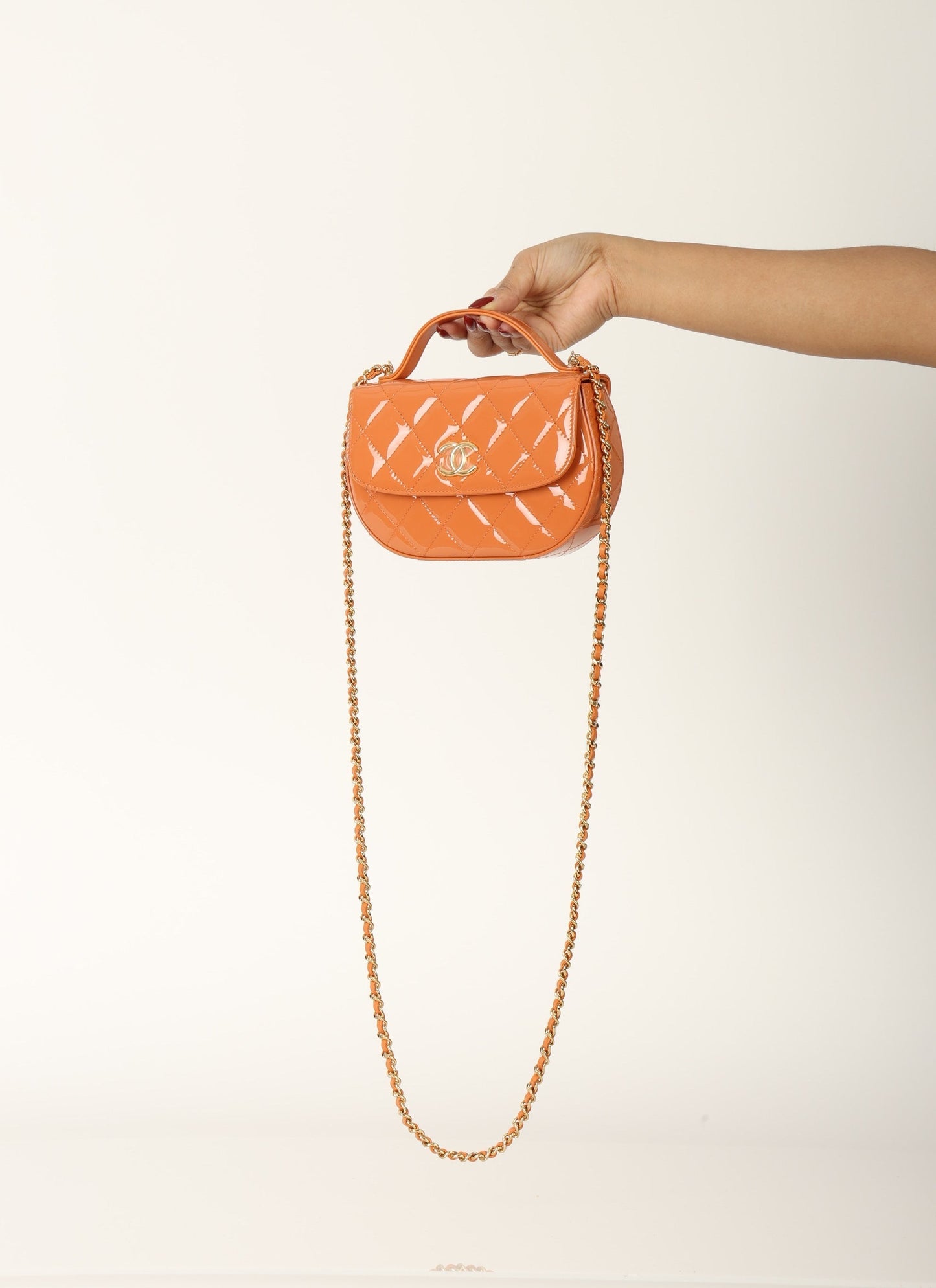 Chanel Patent Mini Top Handle