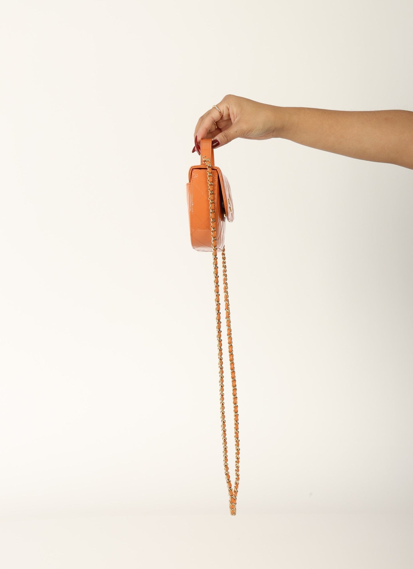 Chanel Patent Mini Top Handle
