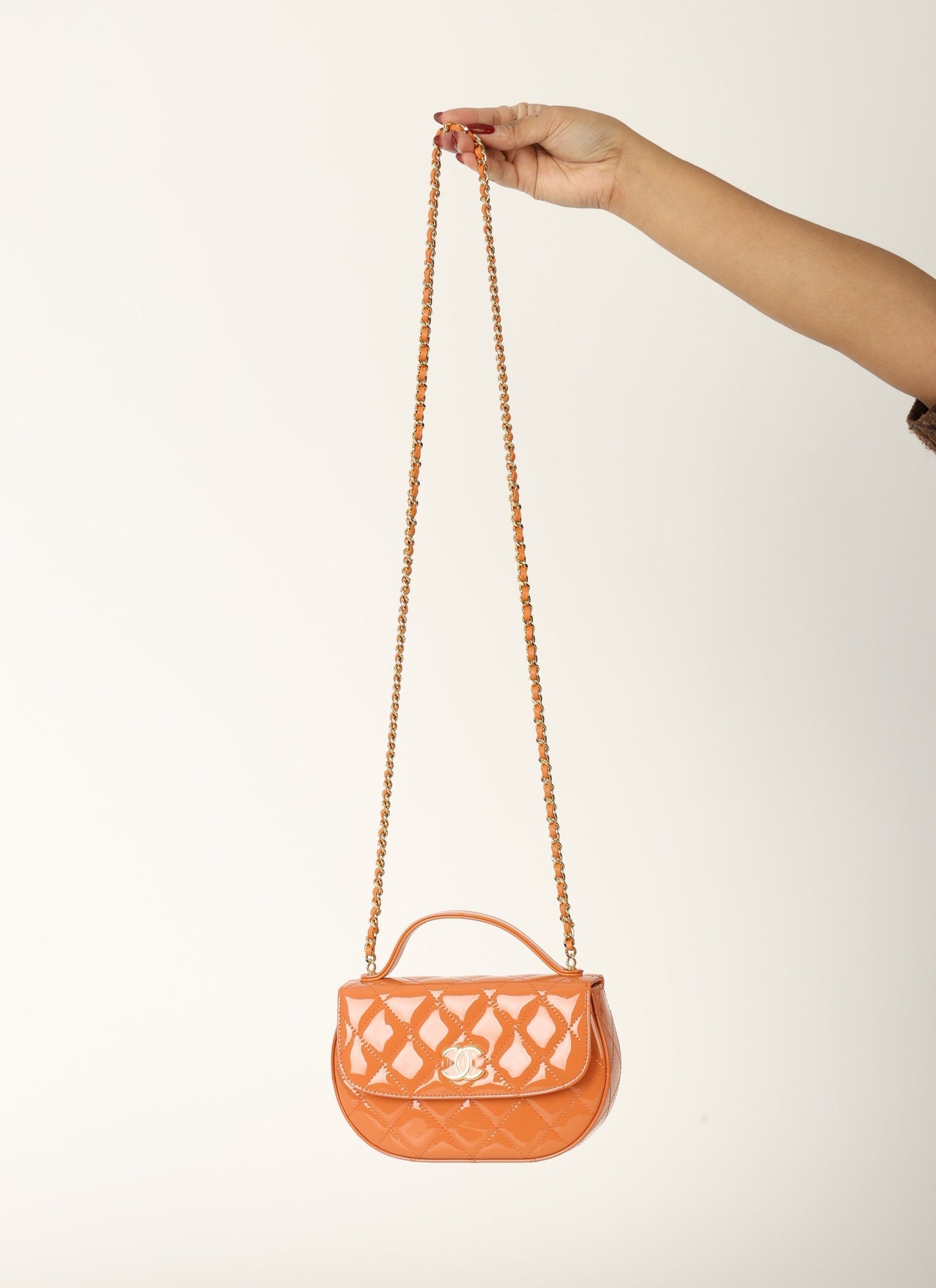 Chanel Patent Mini Top Handle