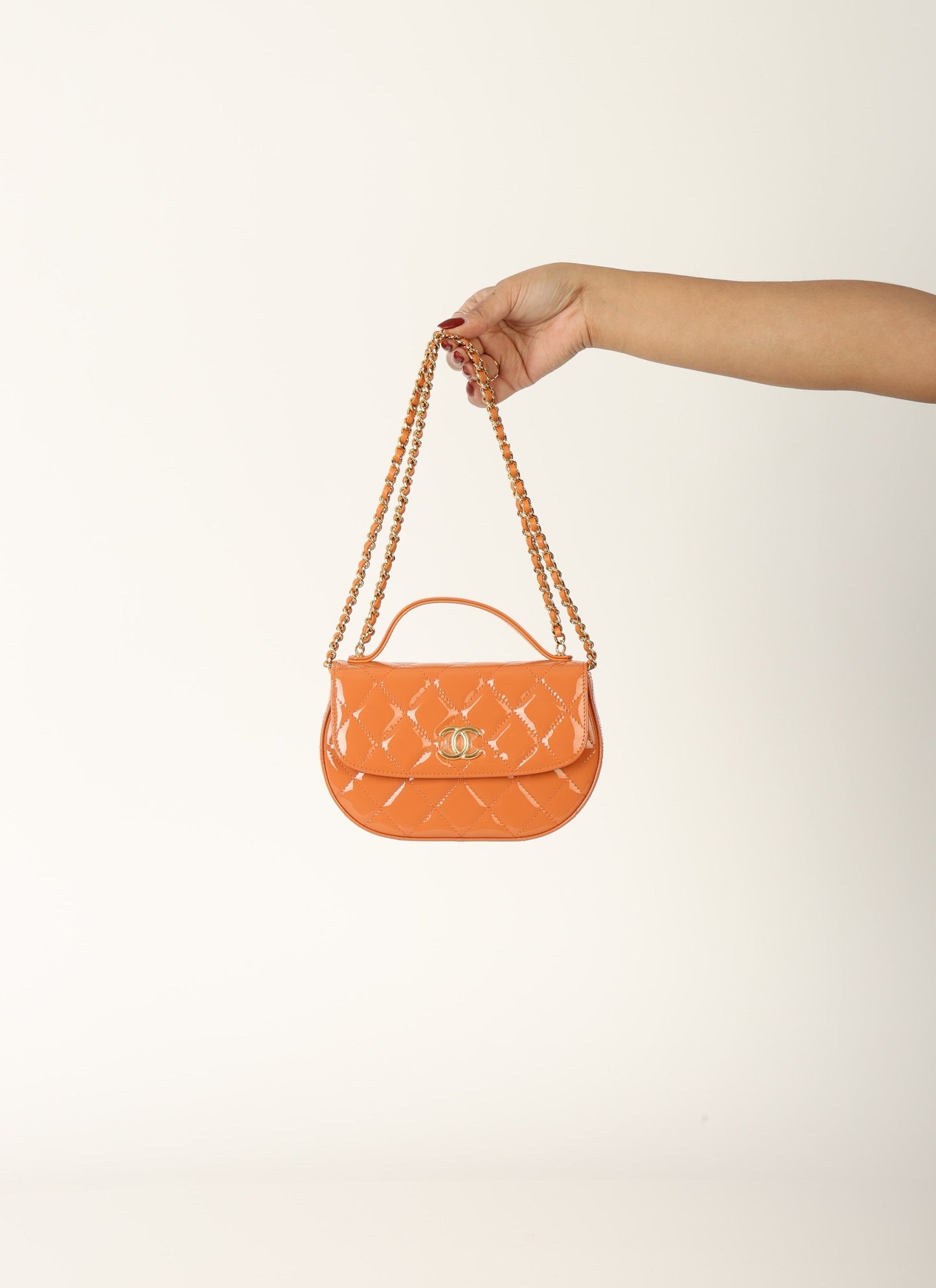 Chanel Patent Mini Top Handle