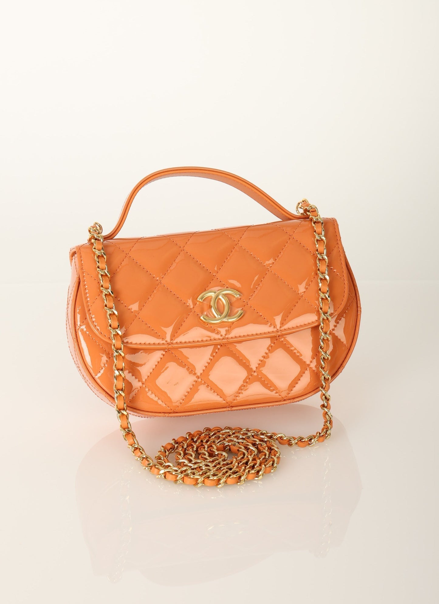 Chanel Patent Mini Top Handle