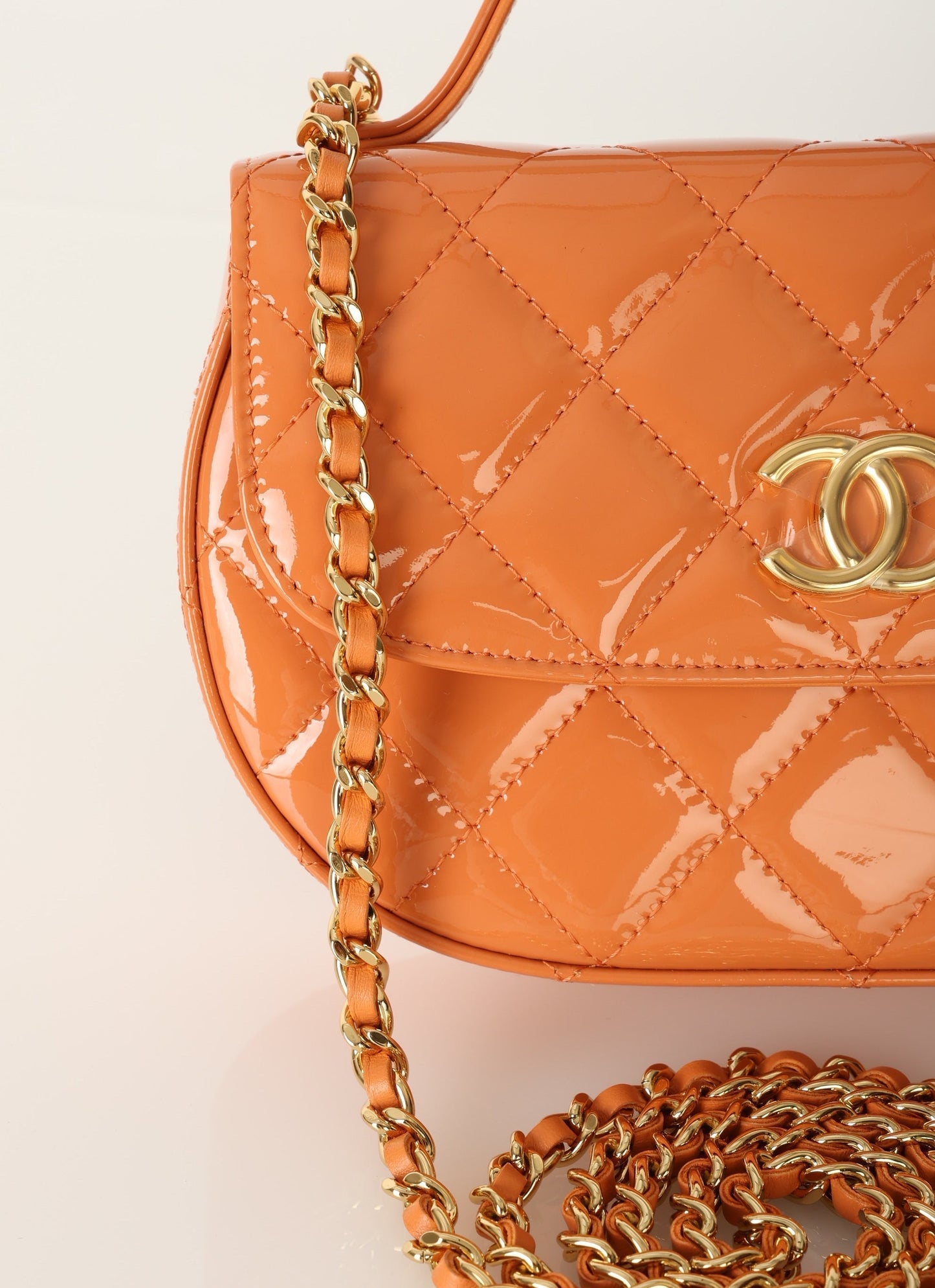 Chanel Patent Mini Top Handle