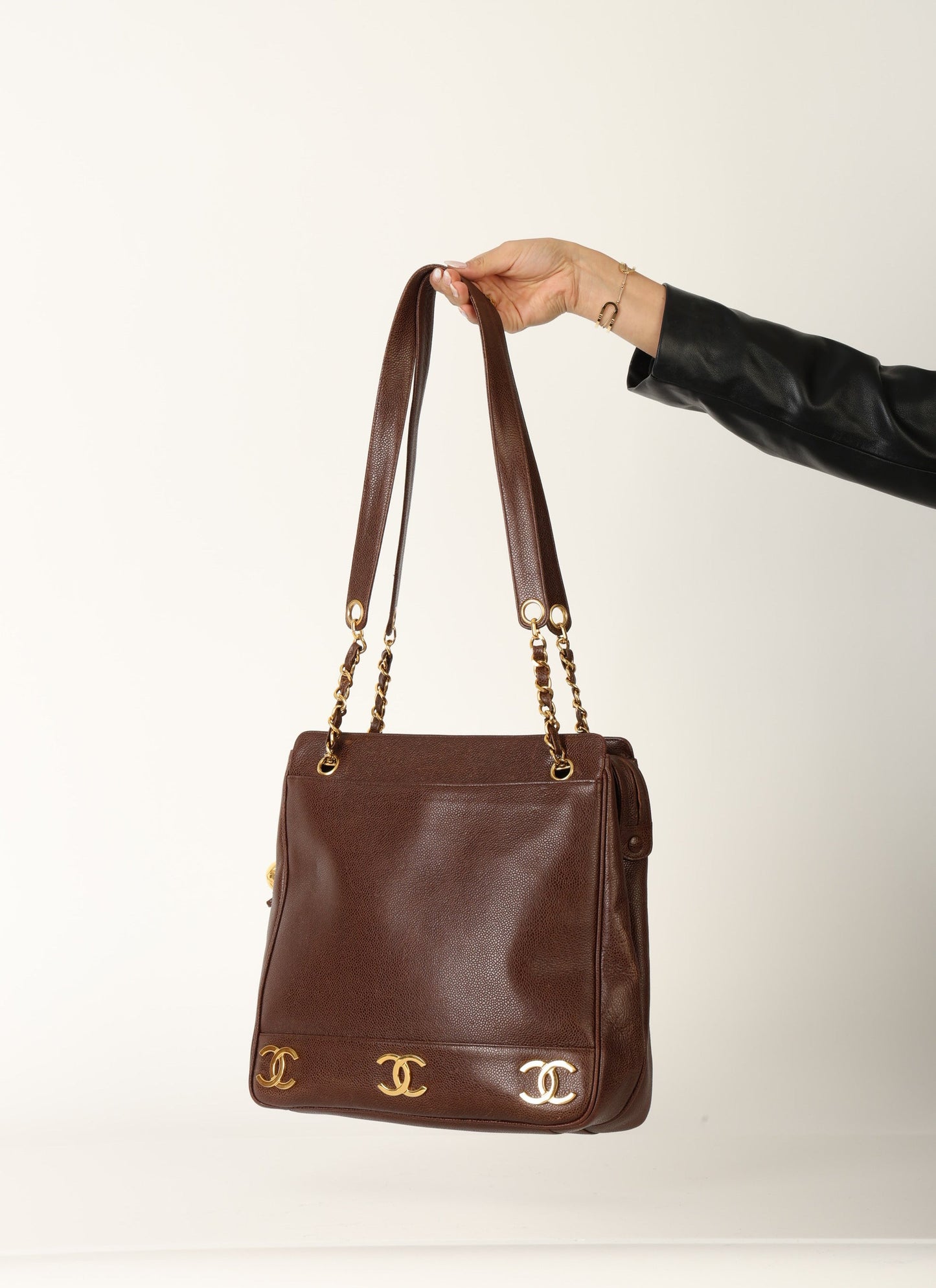 Chanel 1994 Caviar Logo Tote