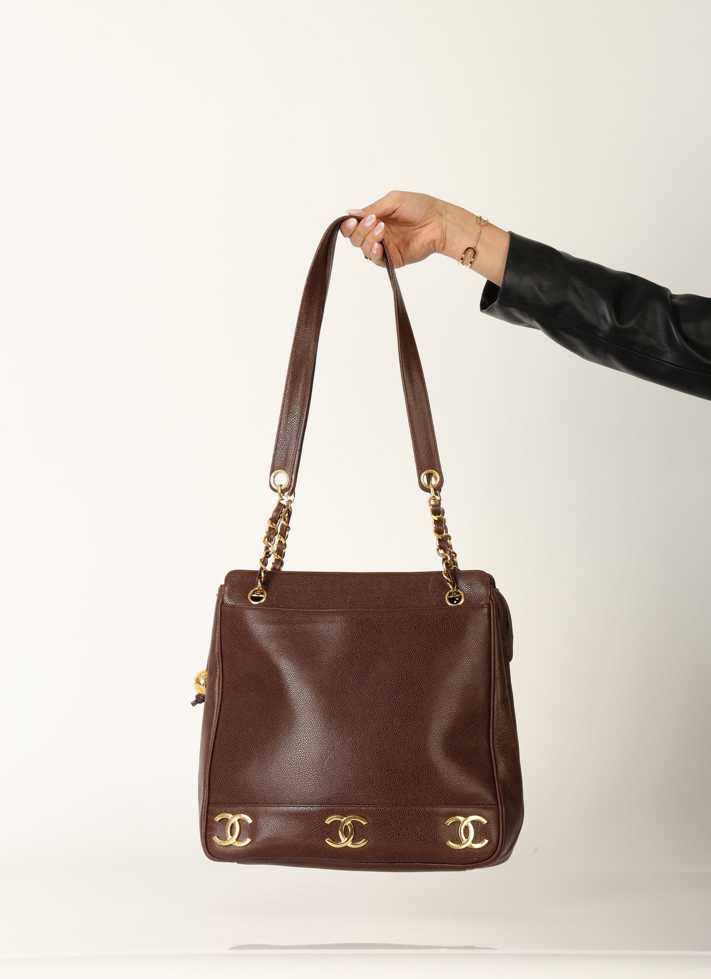 Chanel 1994 Caviar Logo Tote